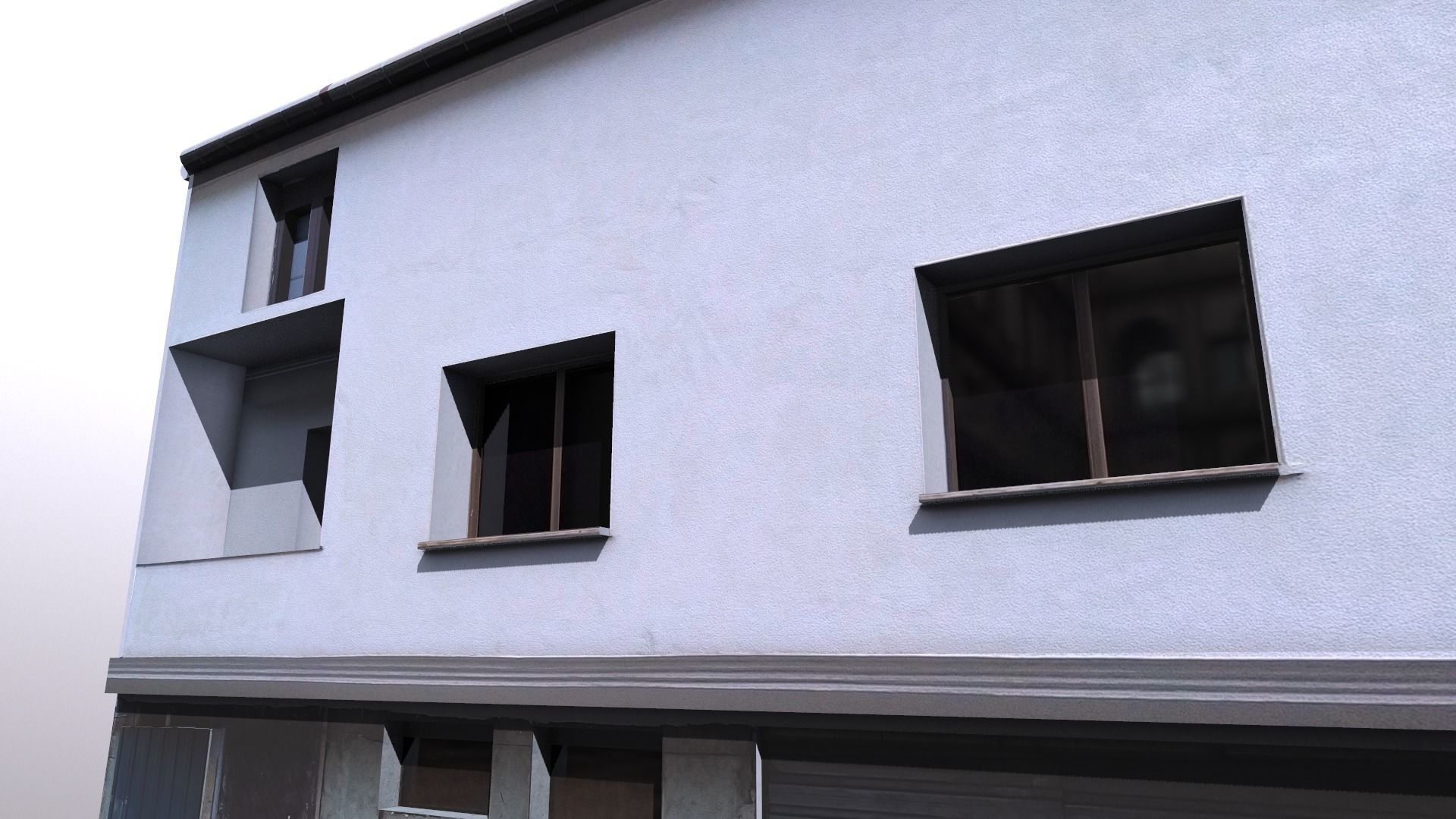 Architectural Building-14 Low-poly 3D model_9