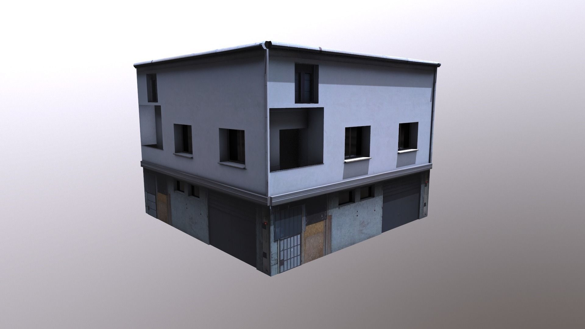 Architectural Building-14 Low-poly 3D model_2