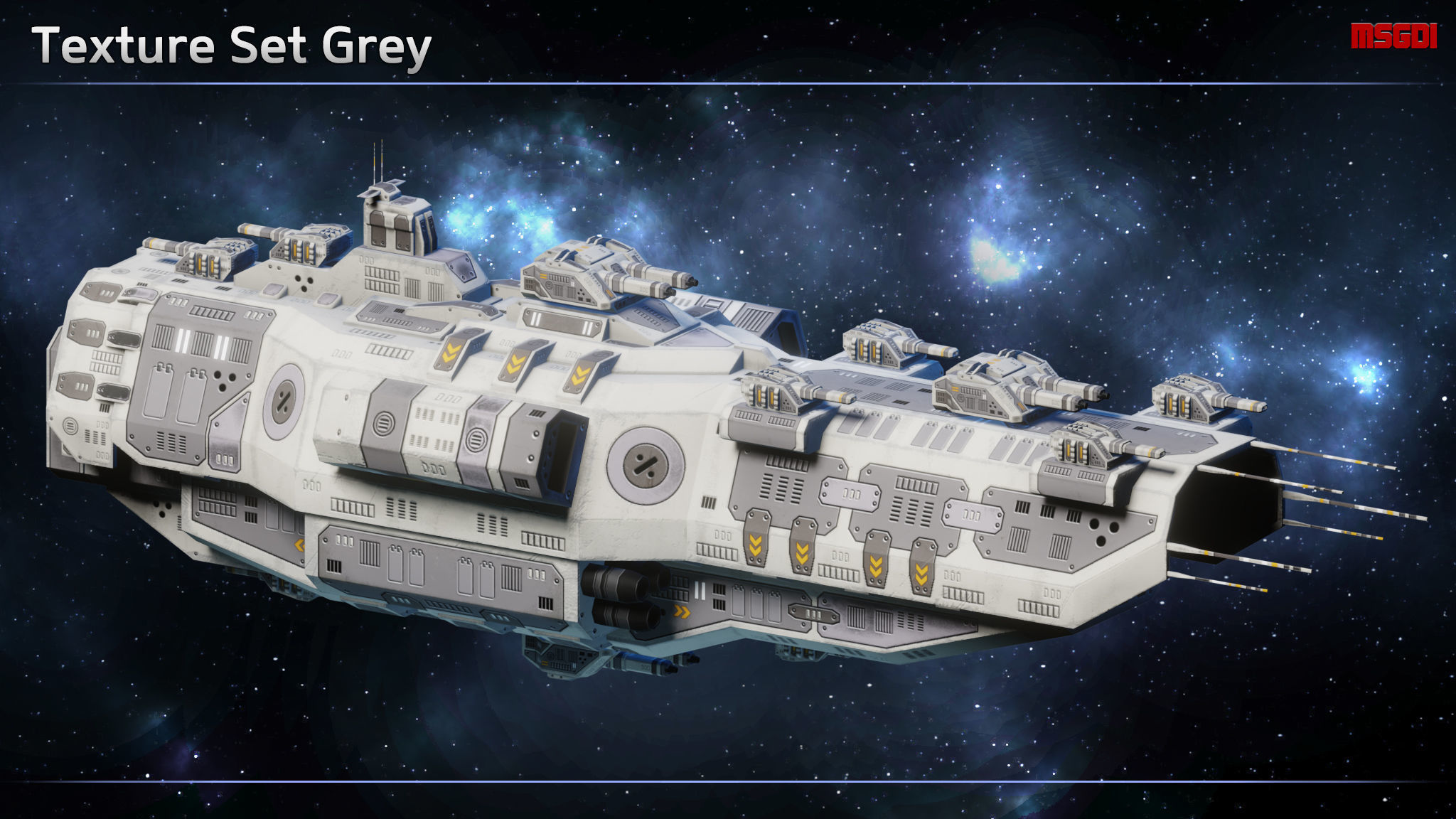 Spaceship von Hoeppner Destroyers Low-poly 3D model_8