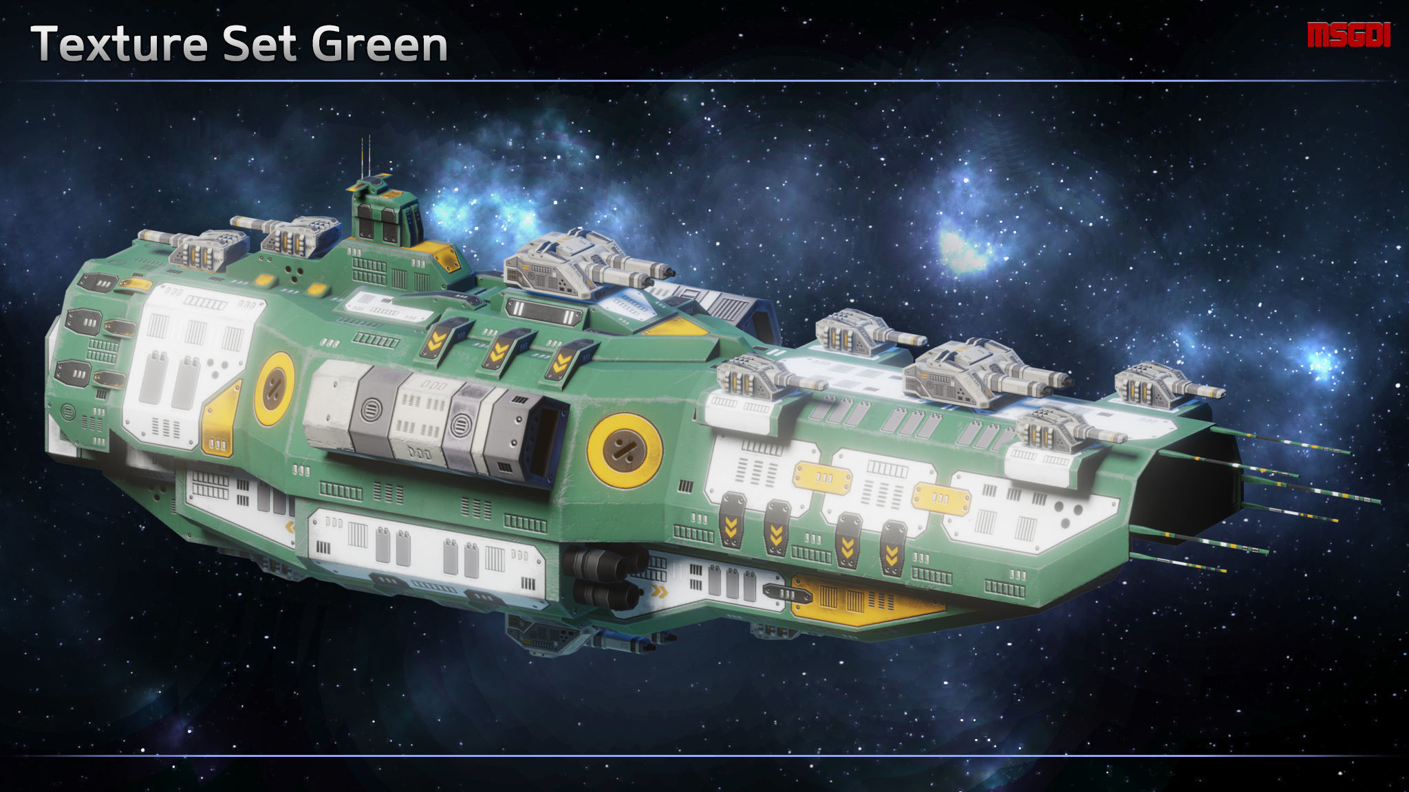 Spaceship von Hoeppner Destroyers Low-poly 3D model_7