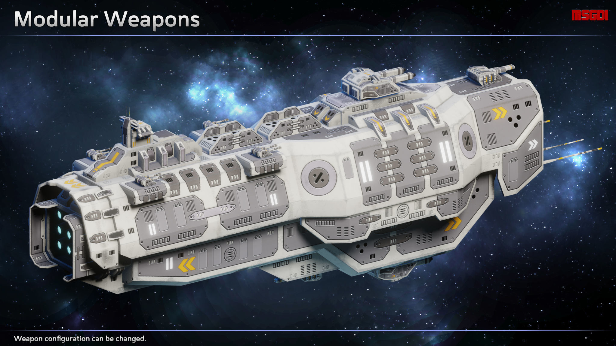 Spaceship von Hoeppner Destroyers Low-poly 3D model_5