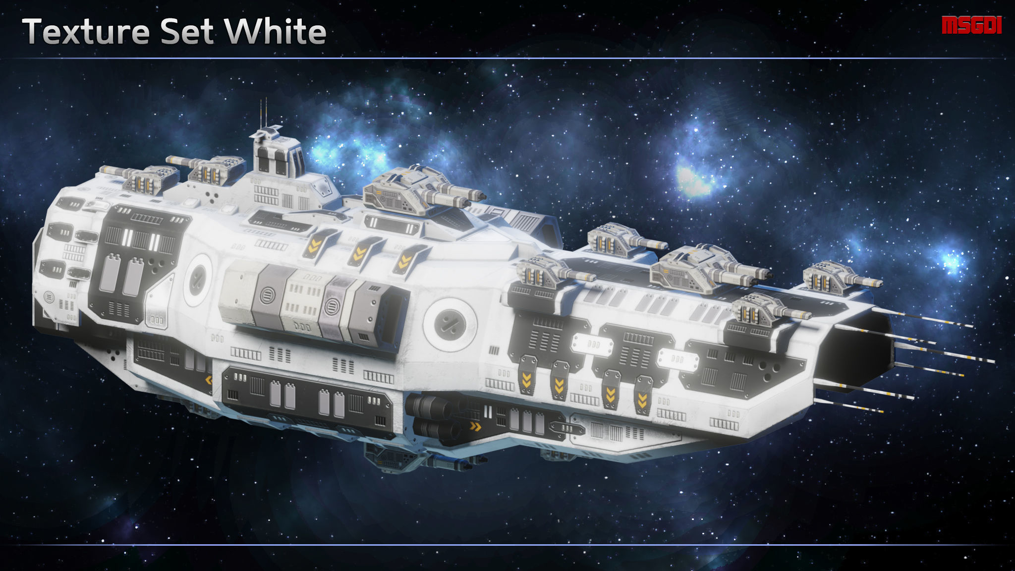 Spaceship von Hoeppner Destroyers Low-poly 3D model_10