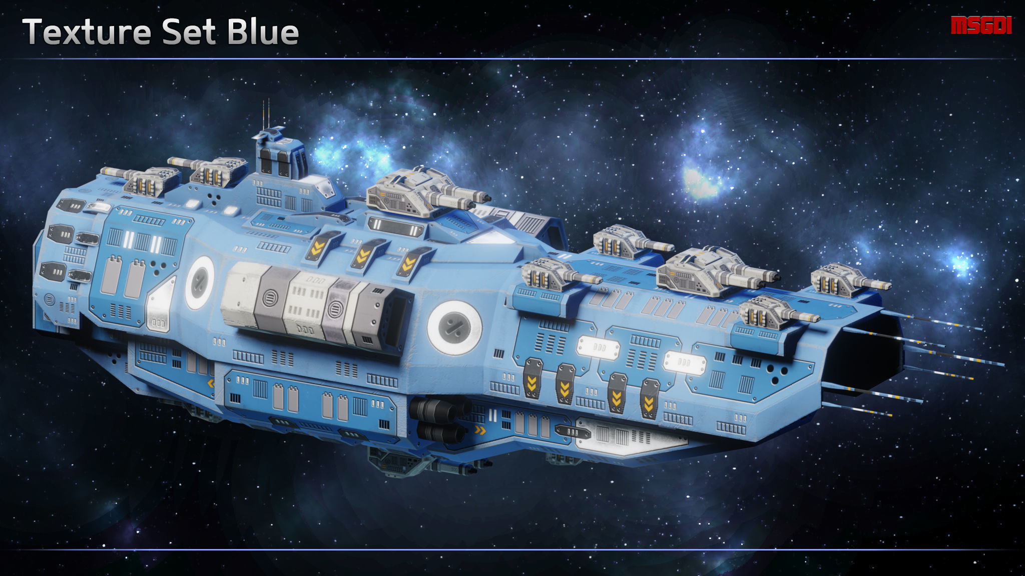 Spaceship von Hoeppner Destroyers Low-poly 3D model_6