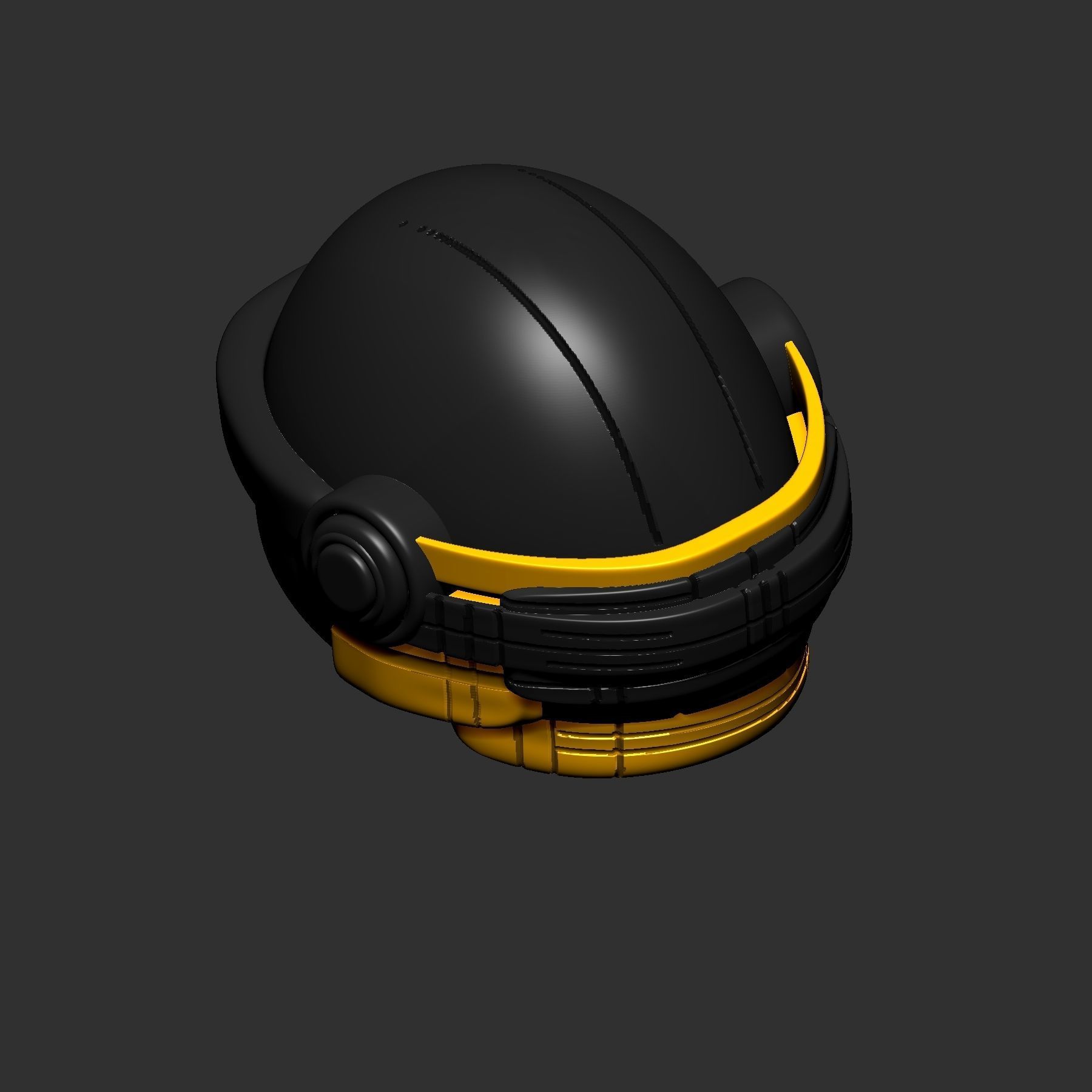 helmet high poly sculpt 3d printable 3D model_5
