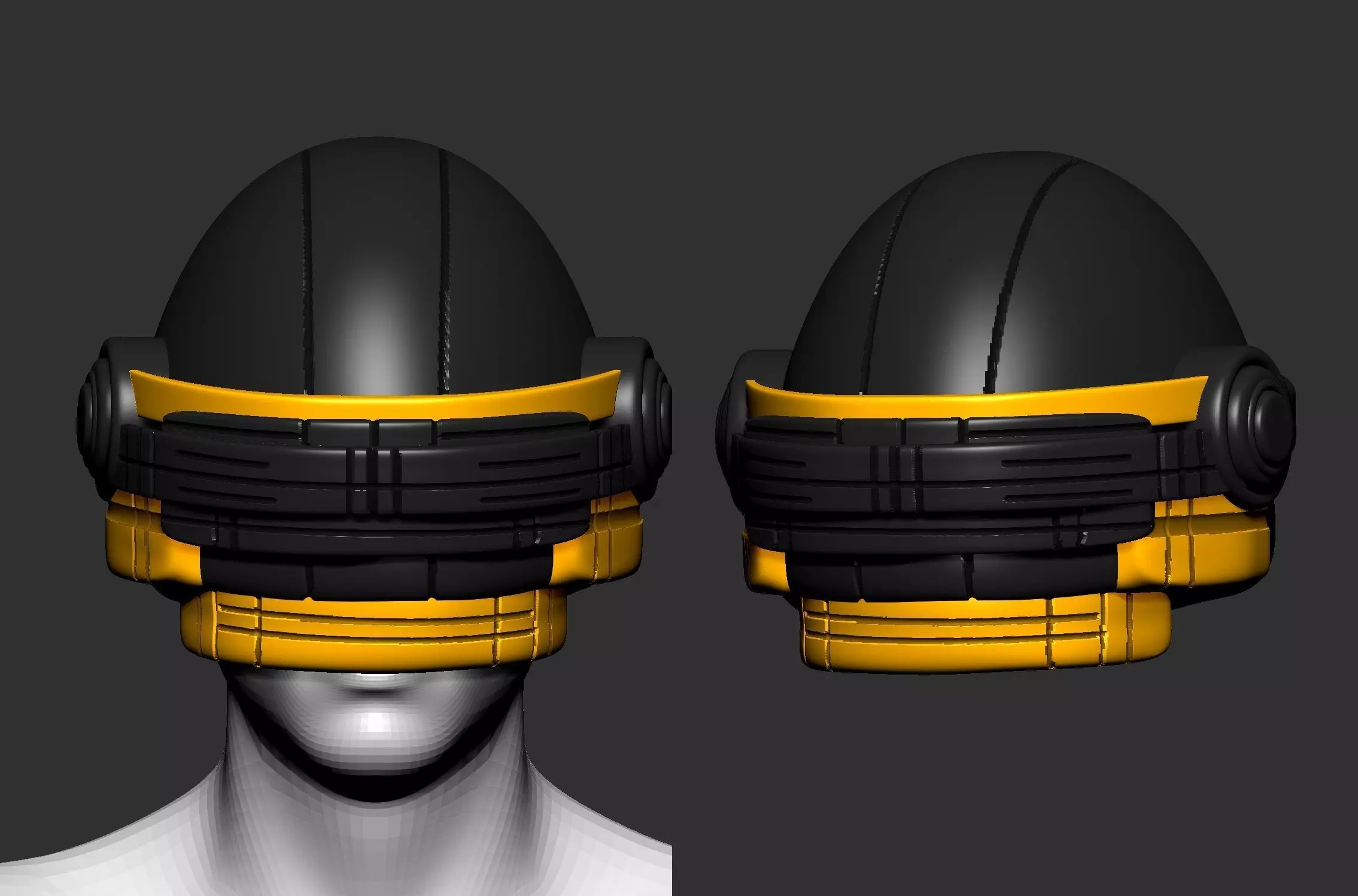helmet high poly sculpt 3d printable 3D model_0