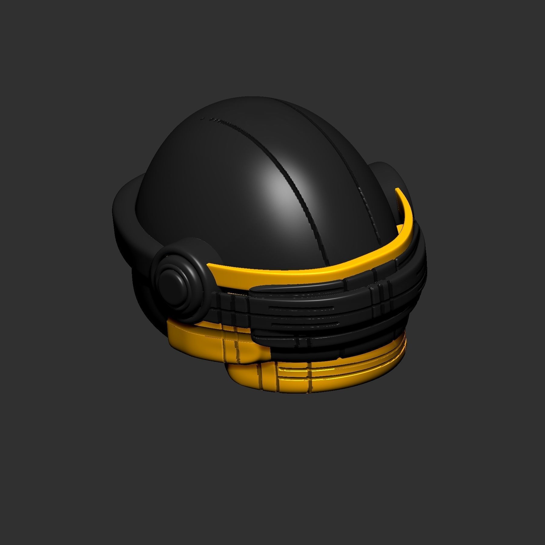 helmet high poly sculpt 3d printable 3D model_4