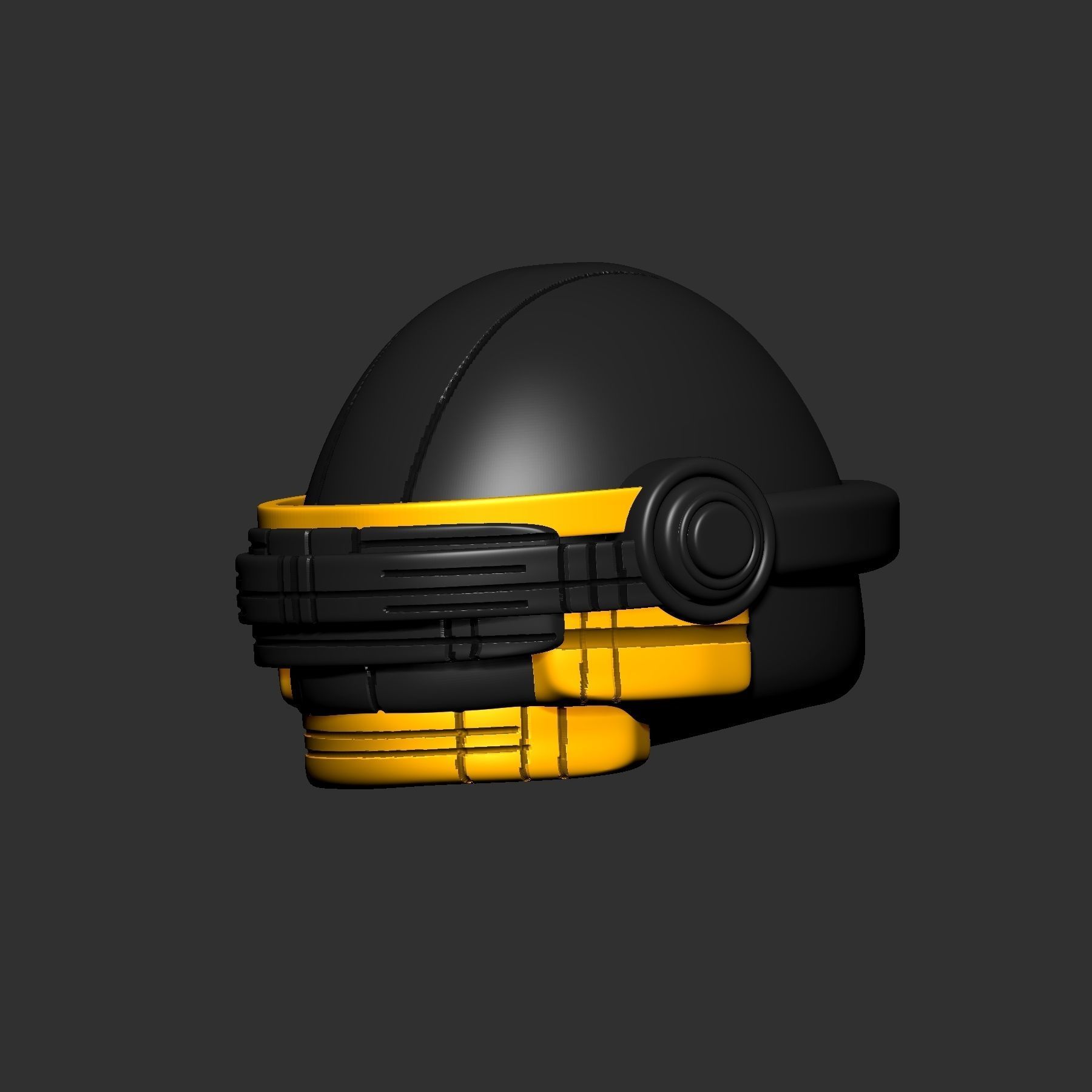 helmet high poly sculpt 3d printable 3D model_6