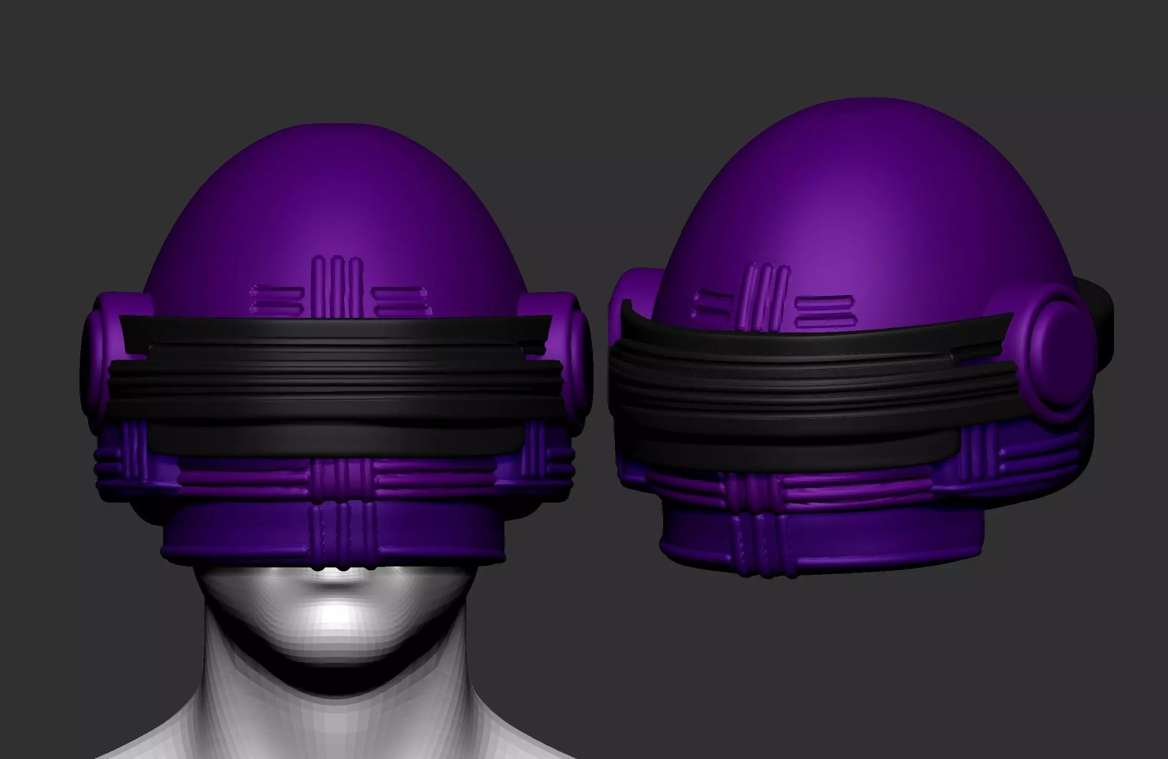 helmet high poly sculpt 3d 3D model_0
