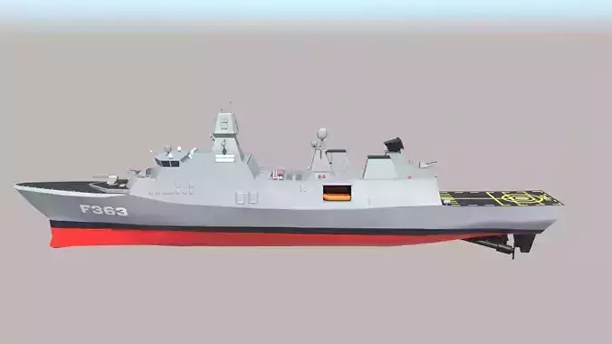 Navy Ship Iver Huitfeldt Low-poly 3D model