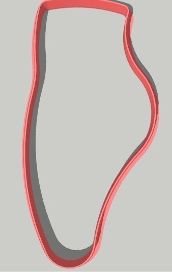 Ballet Cookie Cutter - Dress and Shoes 3D print model_3