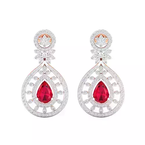 Women earrings 3dm render detail 3D print model