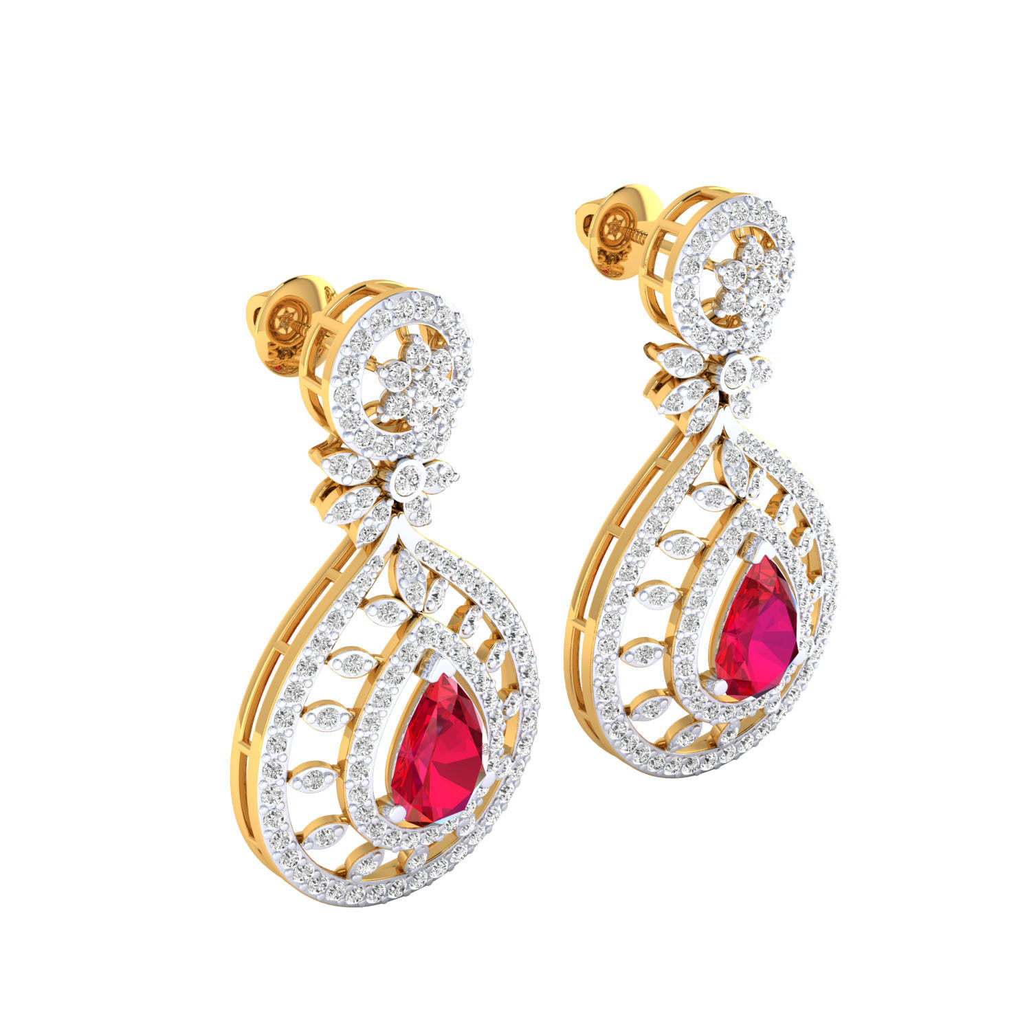 Women earrings 3dm render detail 3D print model 3D print model_14