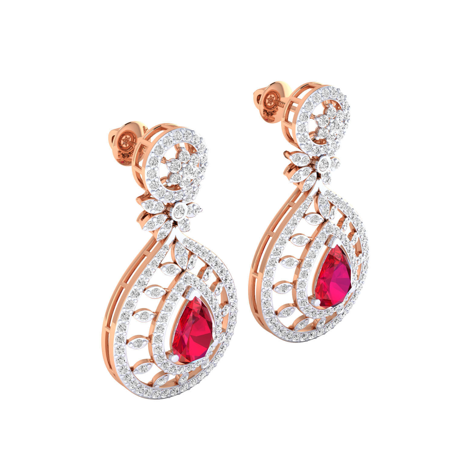 Women earrings 3dm render detail 3D print model 3D print model_3