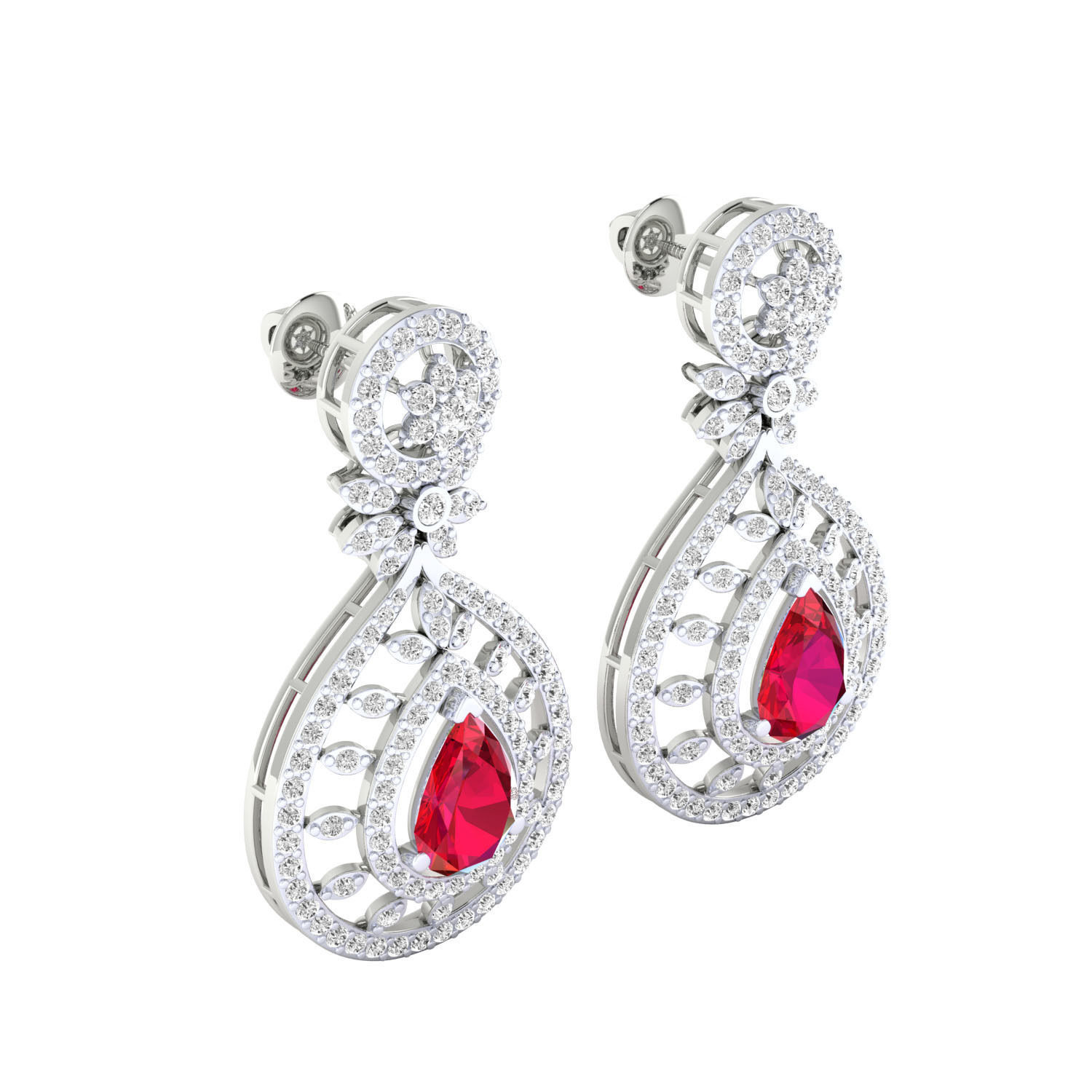 Women earrings 3dm render detail 3D print model 3D print model_9