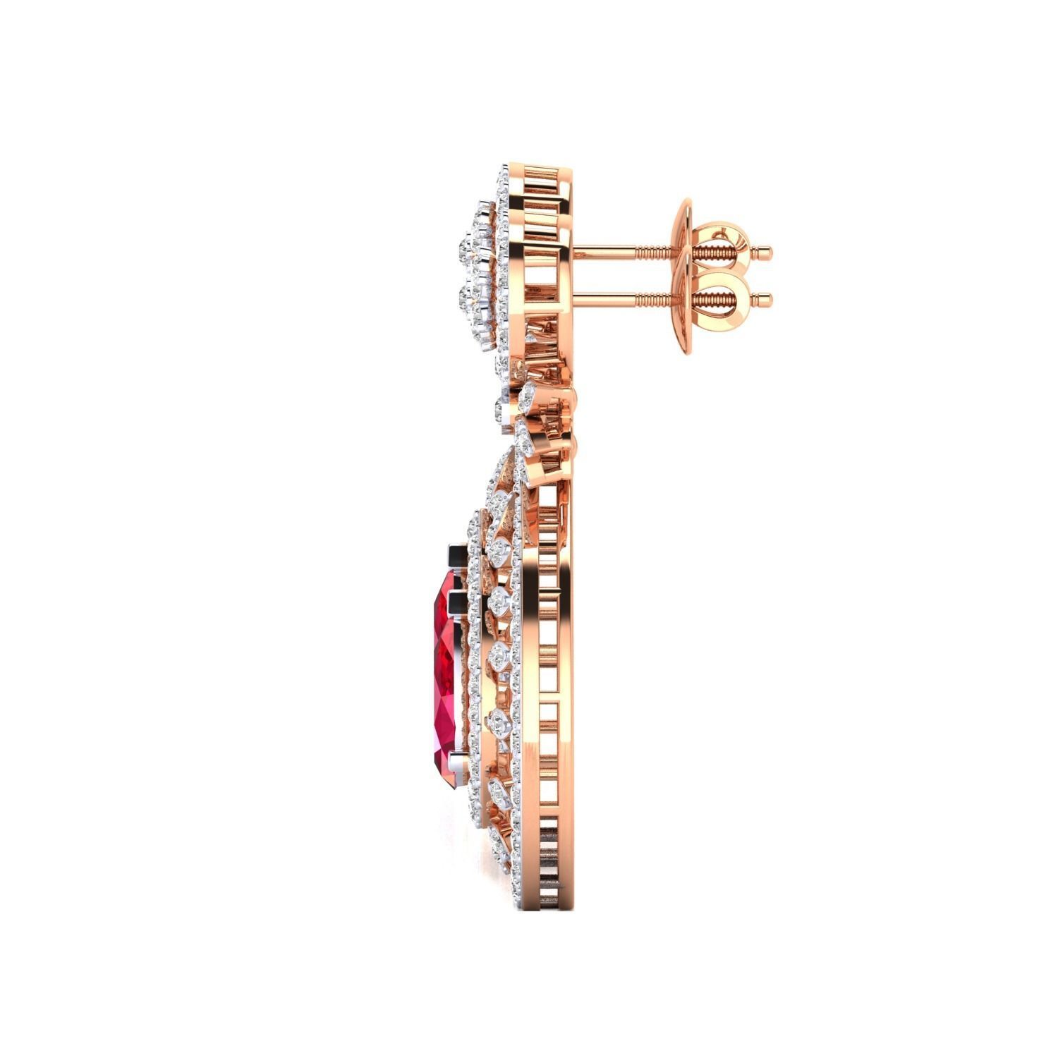 Women earrings 3dm render detail 3D print model 3D print model_5