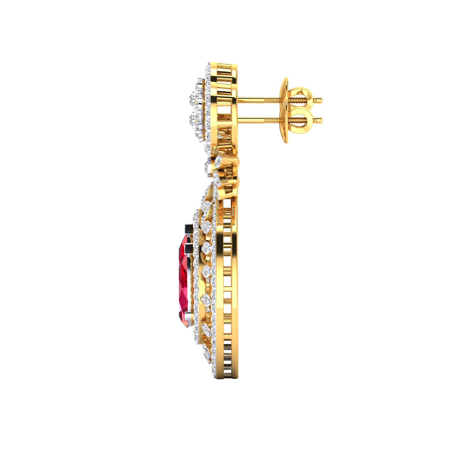 Women earrings 3dm render detail 3D print model 3D print model_15