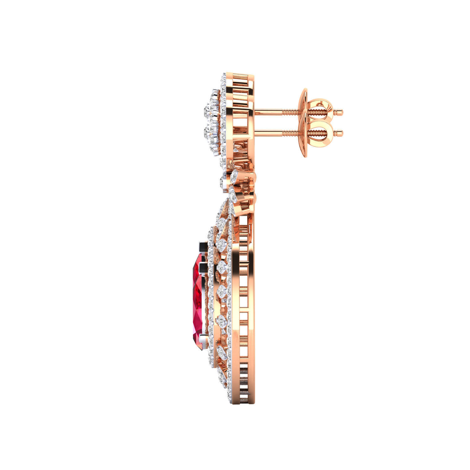 Women earrings 3dm render detail 3D print model 3D print model_4