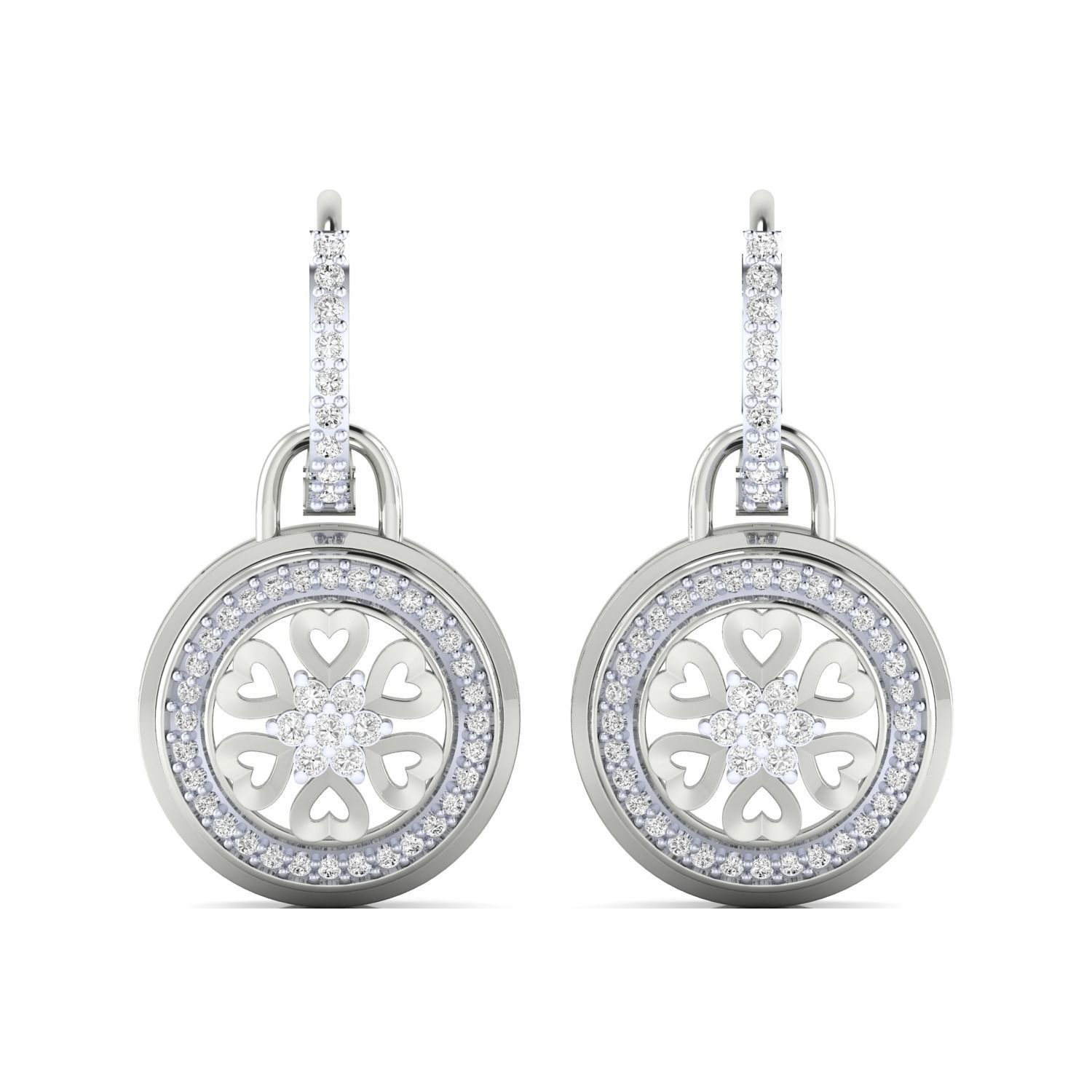 Women earrings 3dm render detail 3D print model 3D print model_8