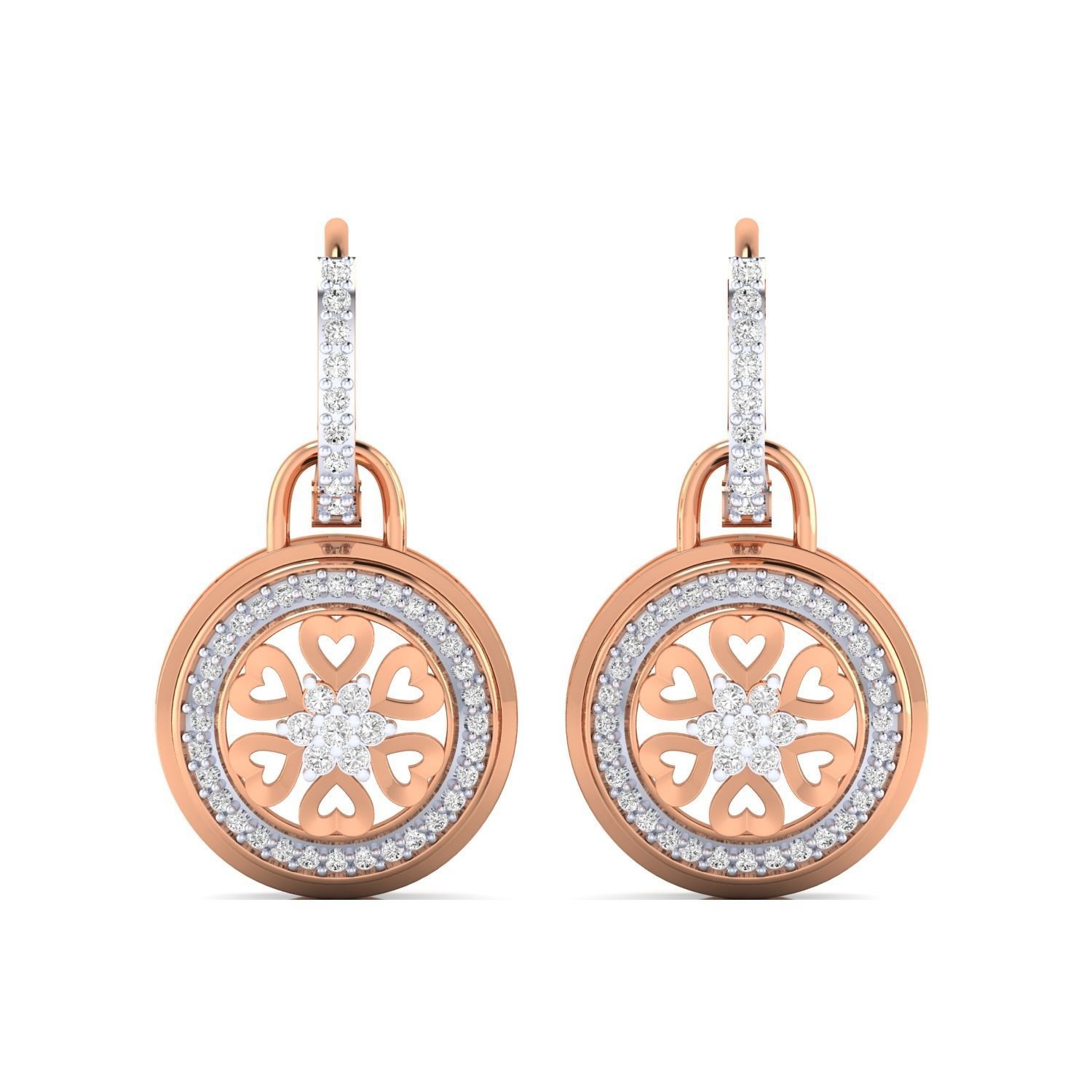 Women earrings 3dm render detail 3D print model 3D print model_1