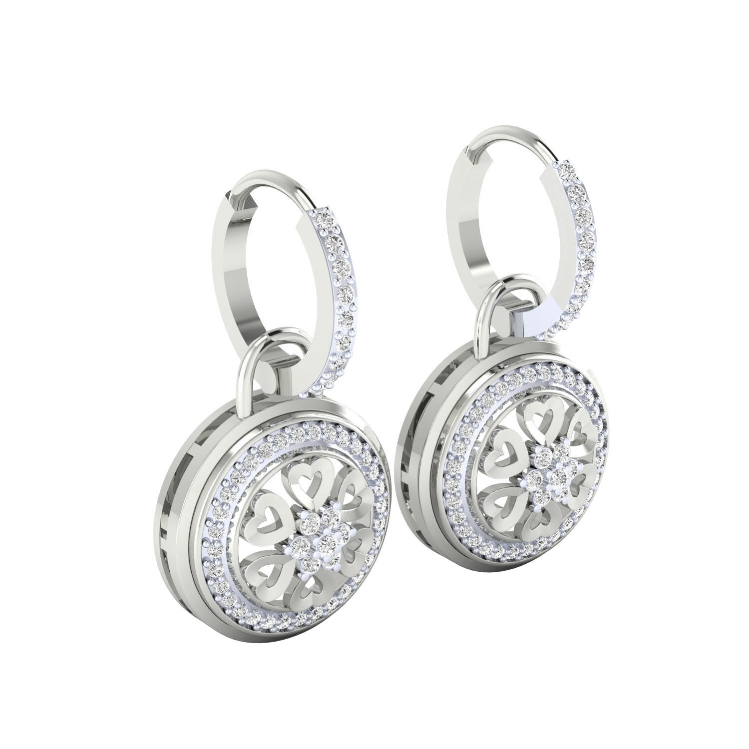 Women earrings 3dm render detail 3D print model 3D print model_9