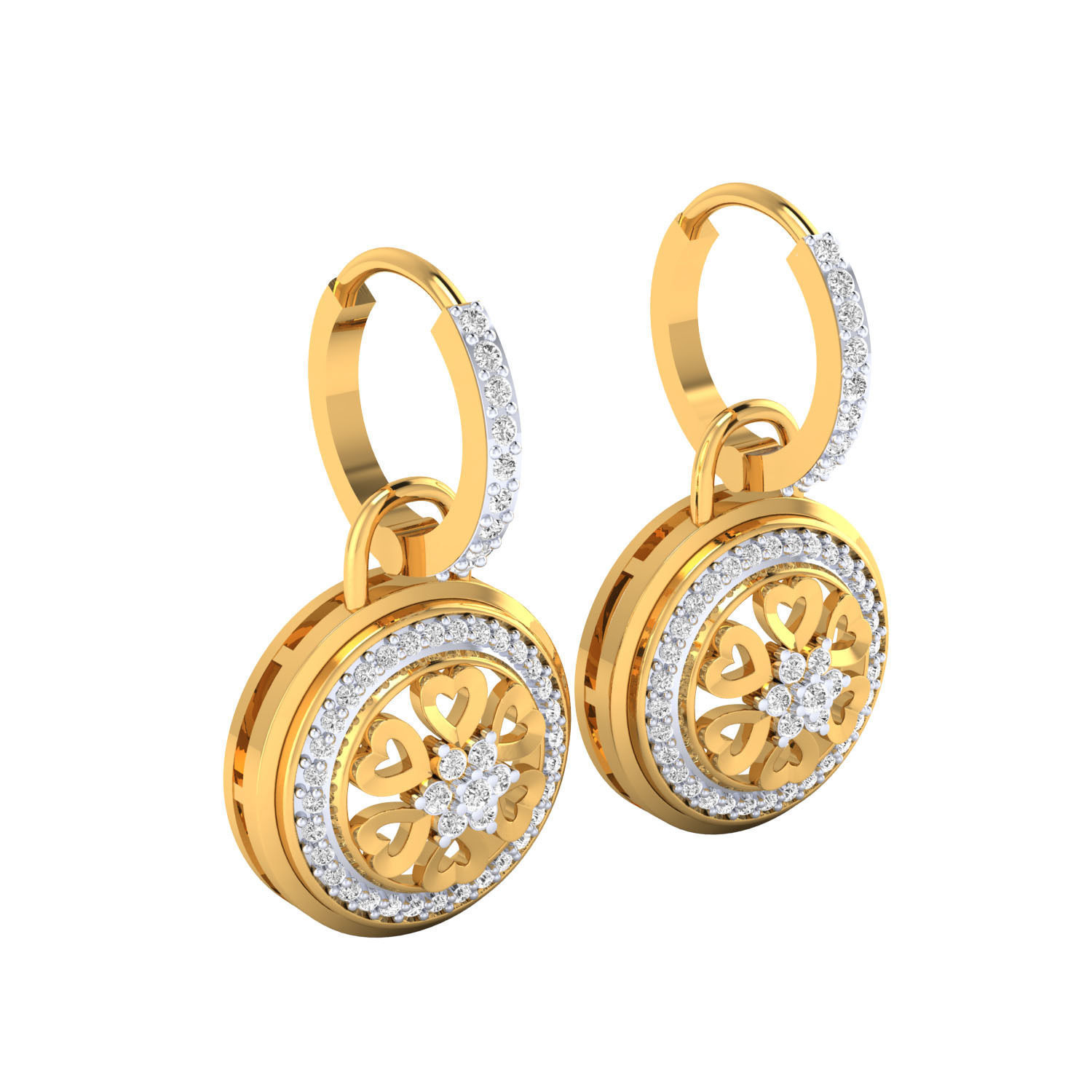 Women earrings 3dm render detail 3D print model 3D print model_14