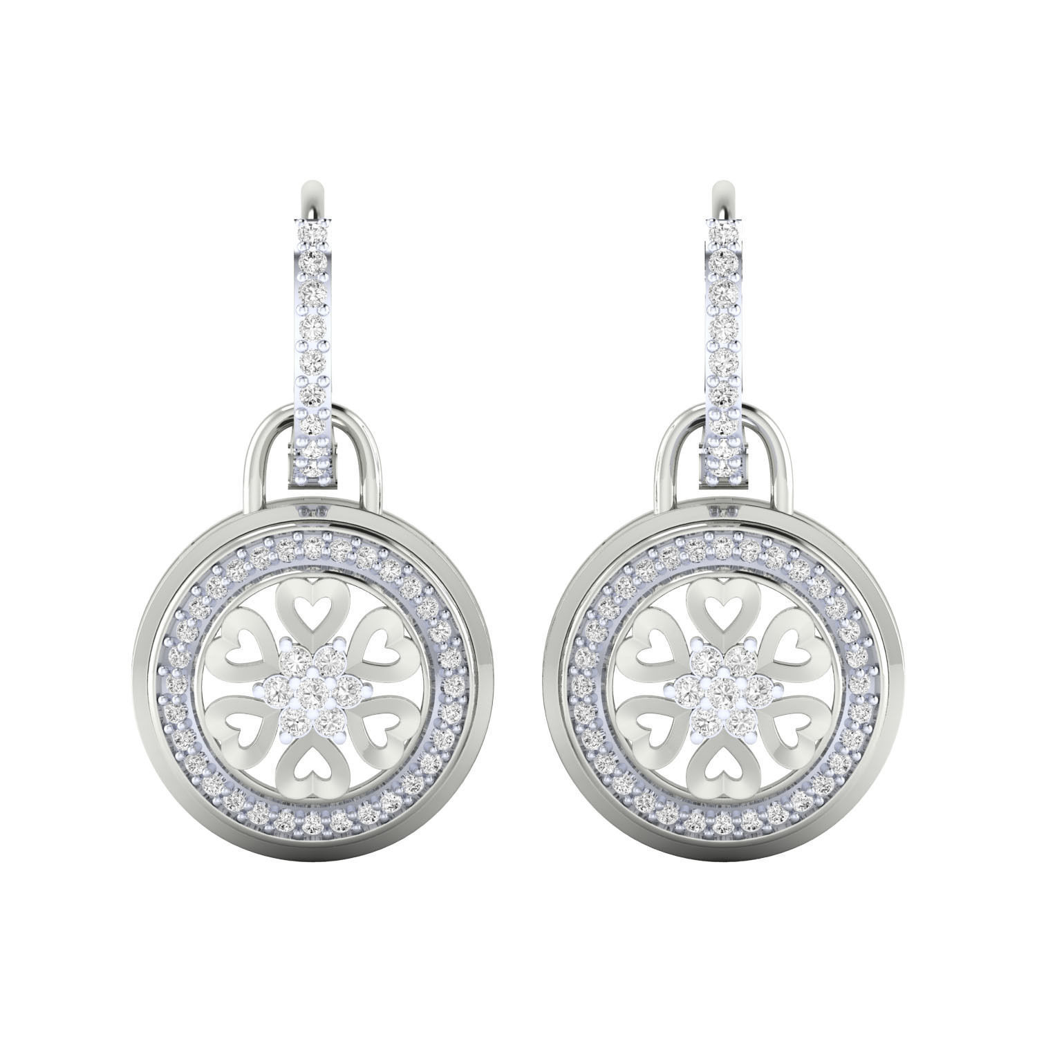 Women earrings 3dm render detail 3D print model 3D print model_7