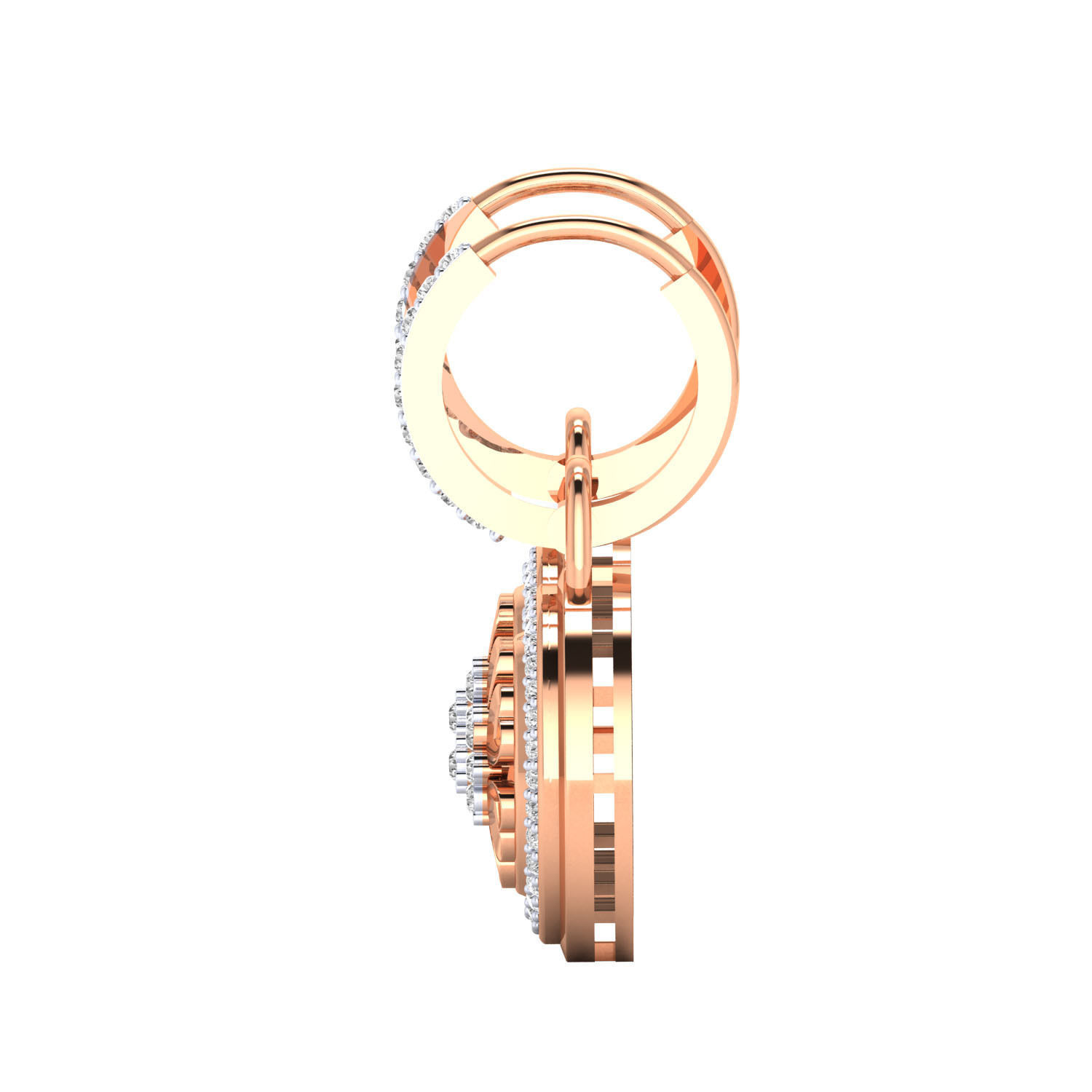 Women earrings 3dm render detail 3D print model 3D print model_4