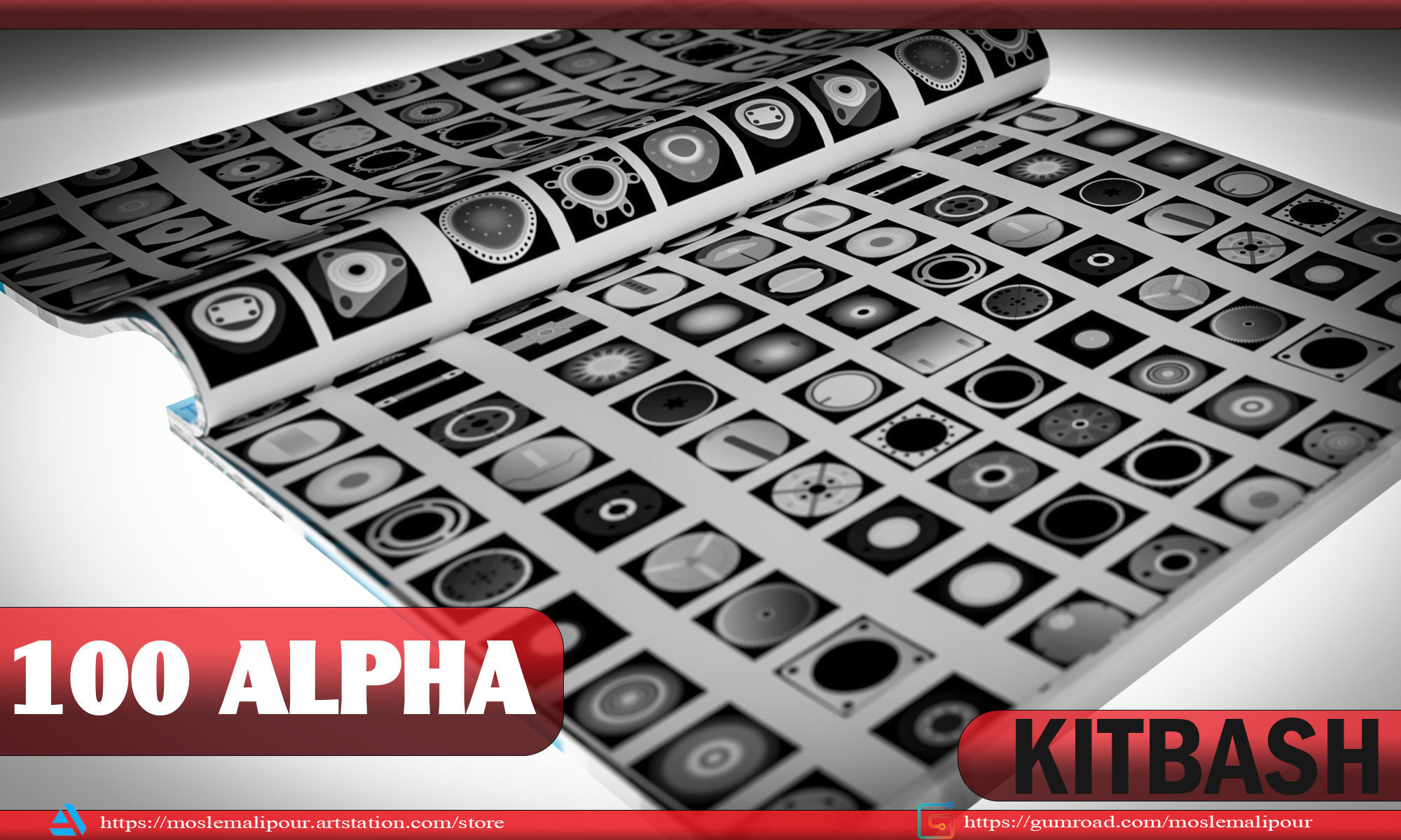400 HARDSURFACE DETILS-100 ALPHA 3D model_1