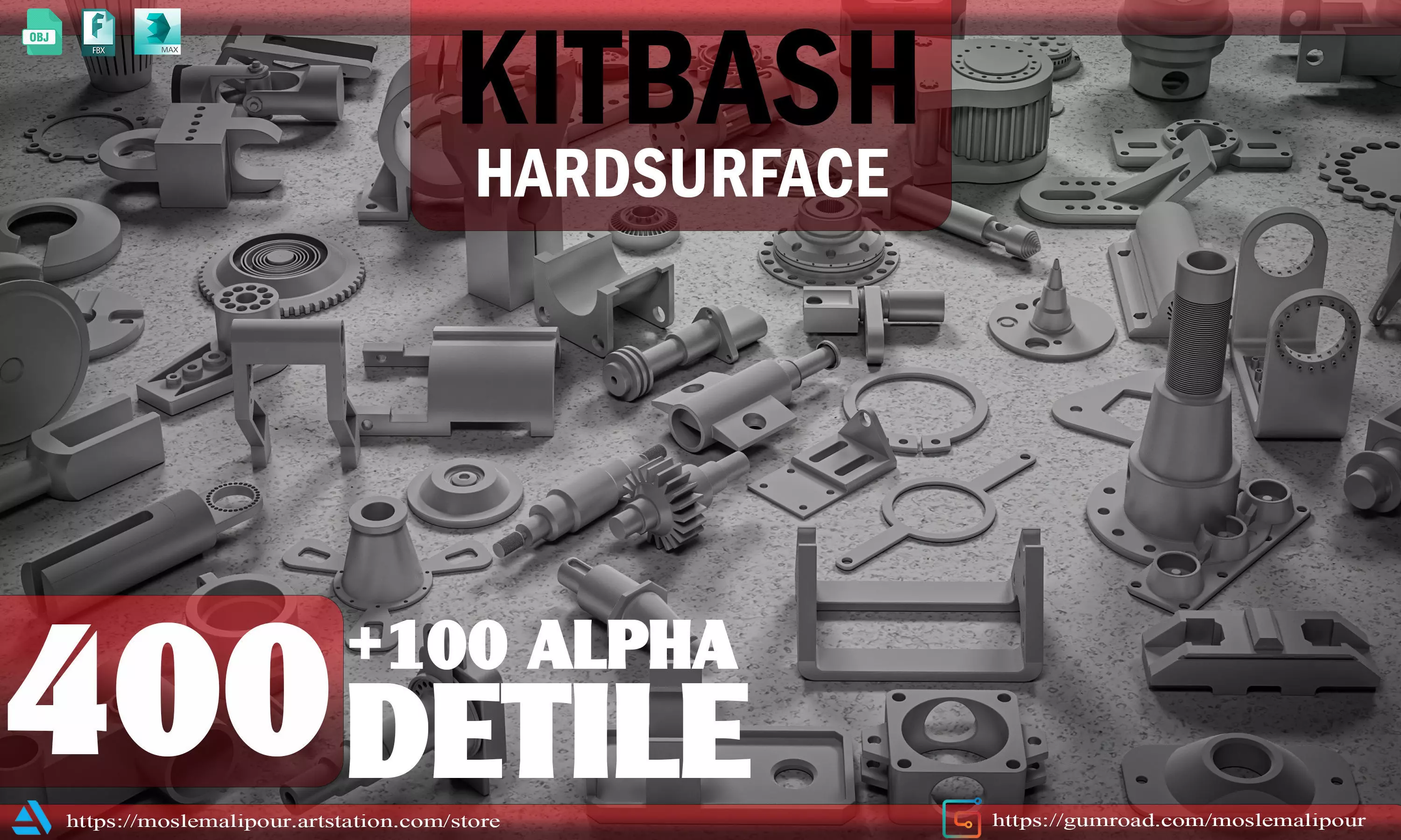 400 HARDSURFACE DETILS-100 ALPHA 3D model_0