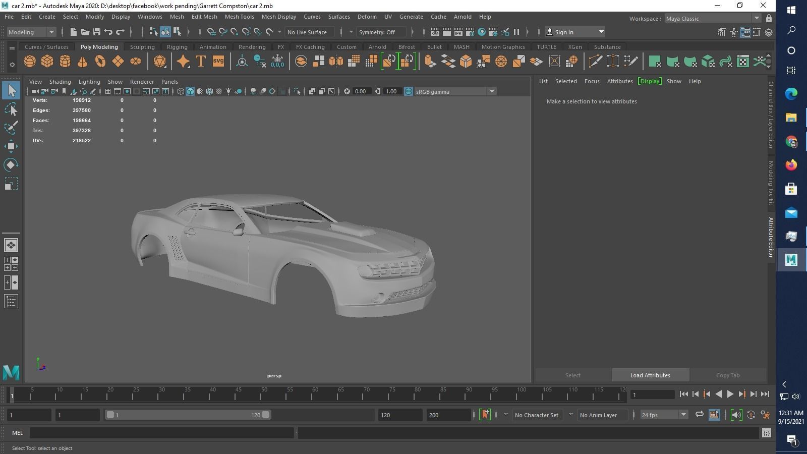 chevy camaro 2ss rs 2011 rc 3D print model_7