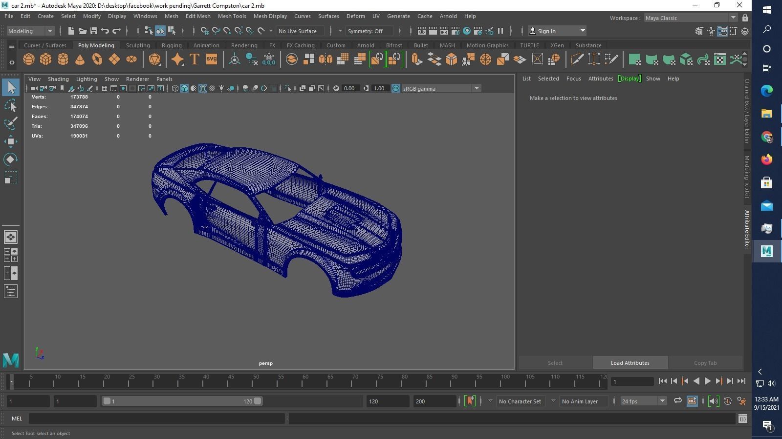 chevy camaro 2ss rs 2011 rc 3D print model_8