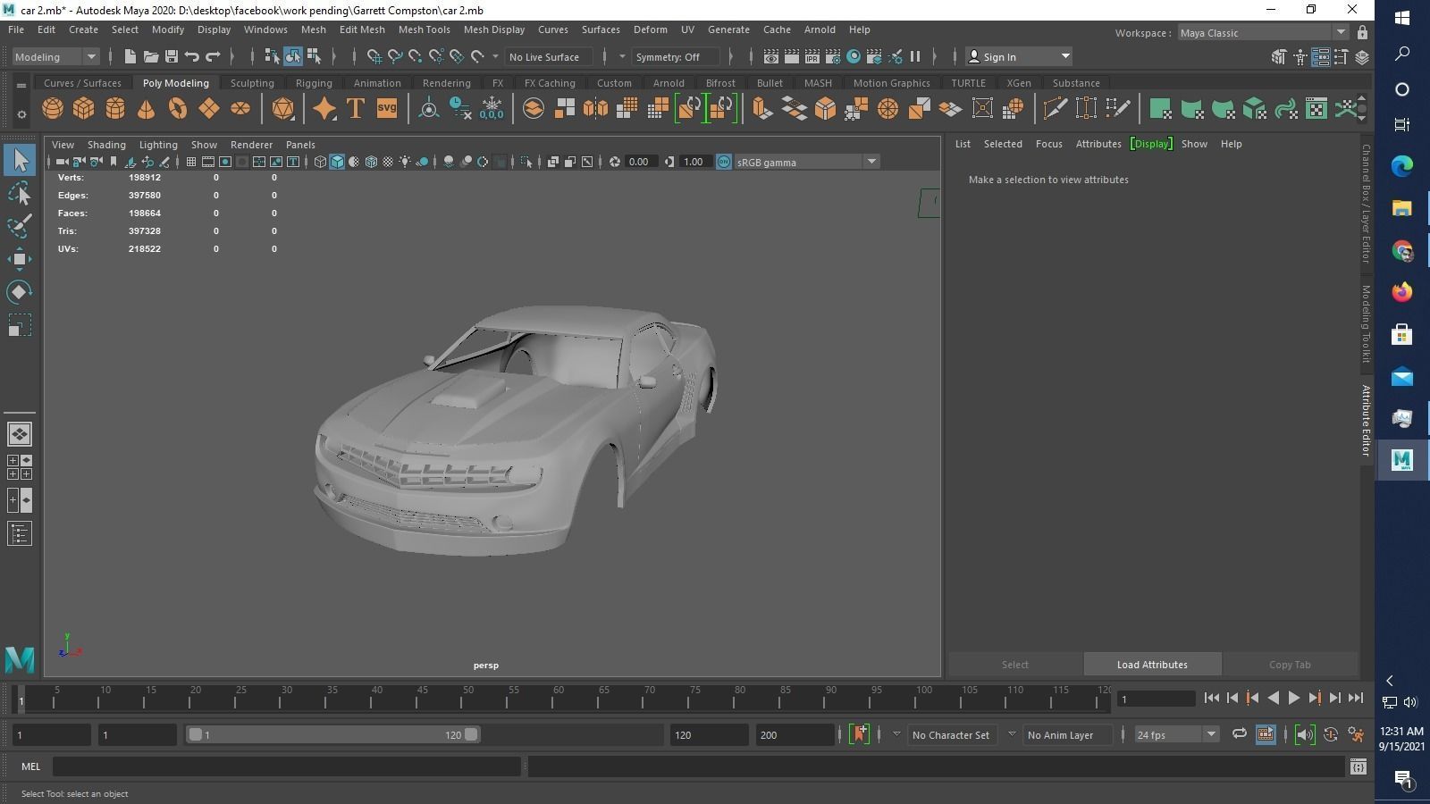 chevy camaro 2ss rs 2011 rc 3D print model_6