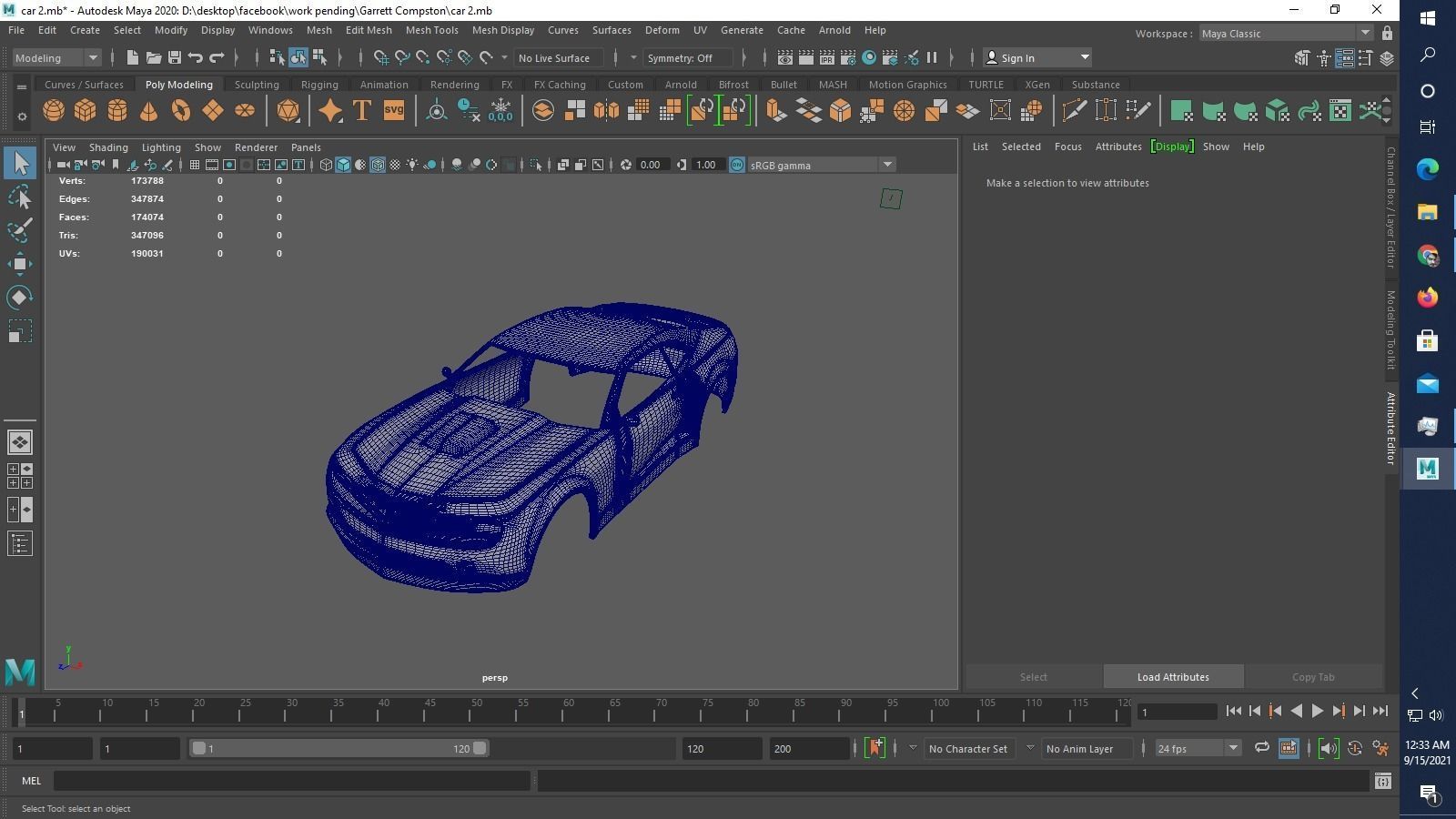 chevy camaro 2ss rs 2011 rc 3D print model_9