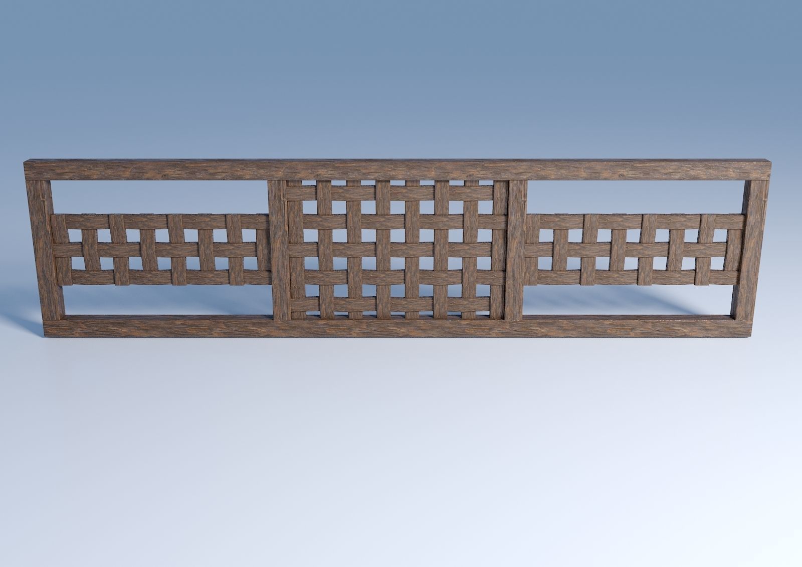 Wicker border 3D model_4