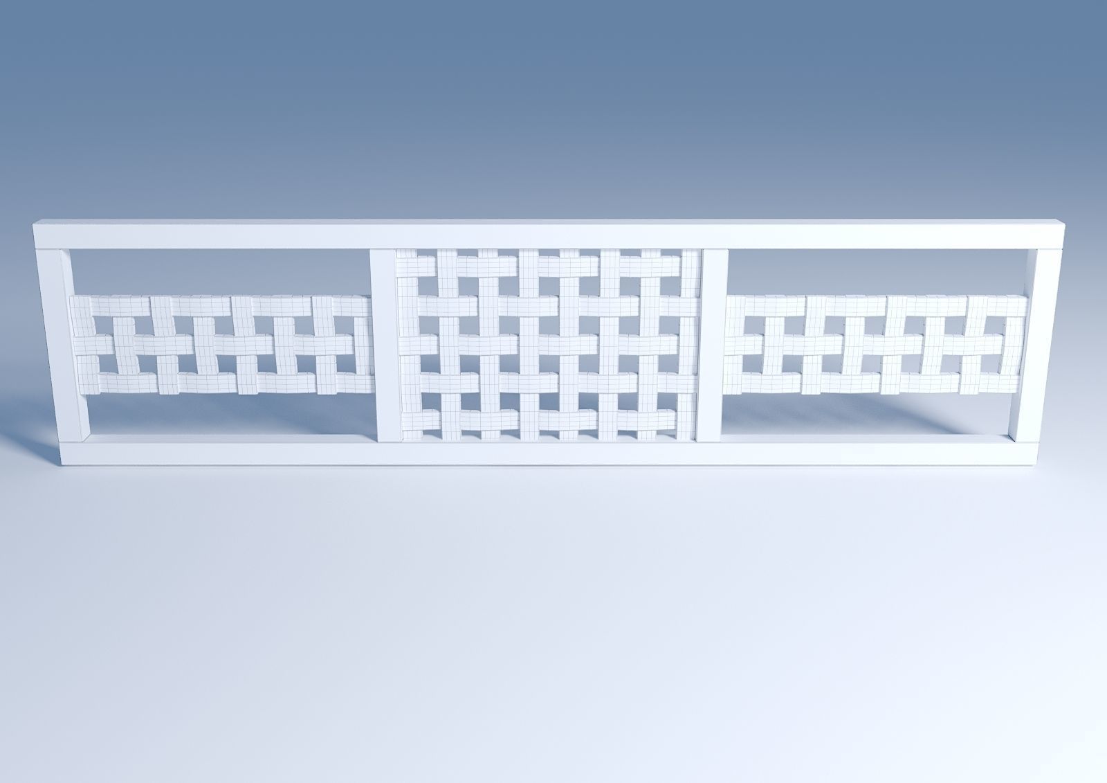 Wicker border 3D model_5