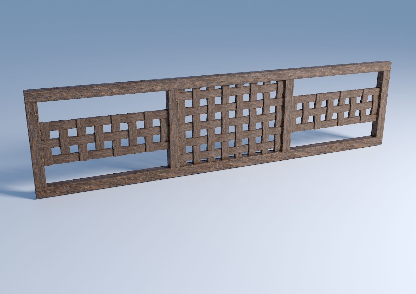 Wicker border 3D model_1