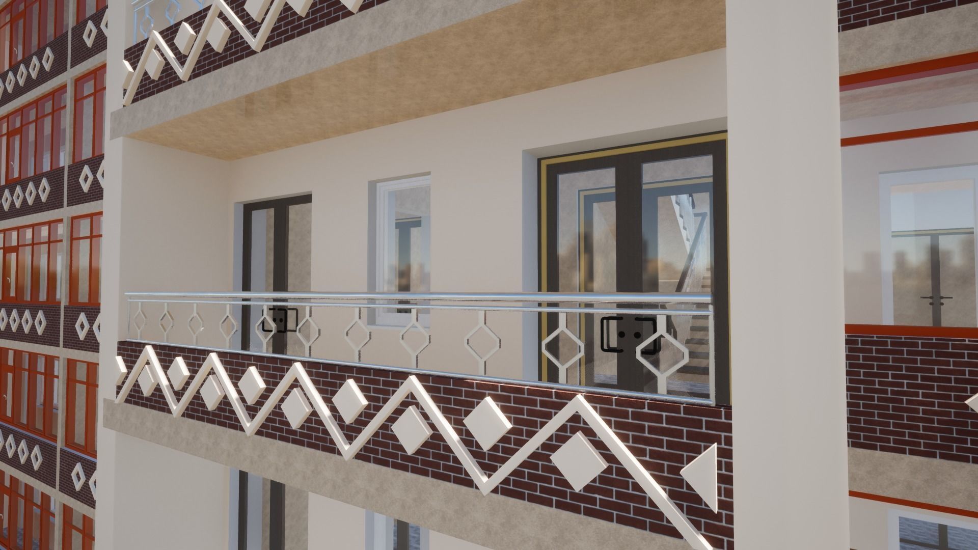  Residential Building 3D model_6