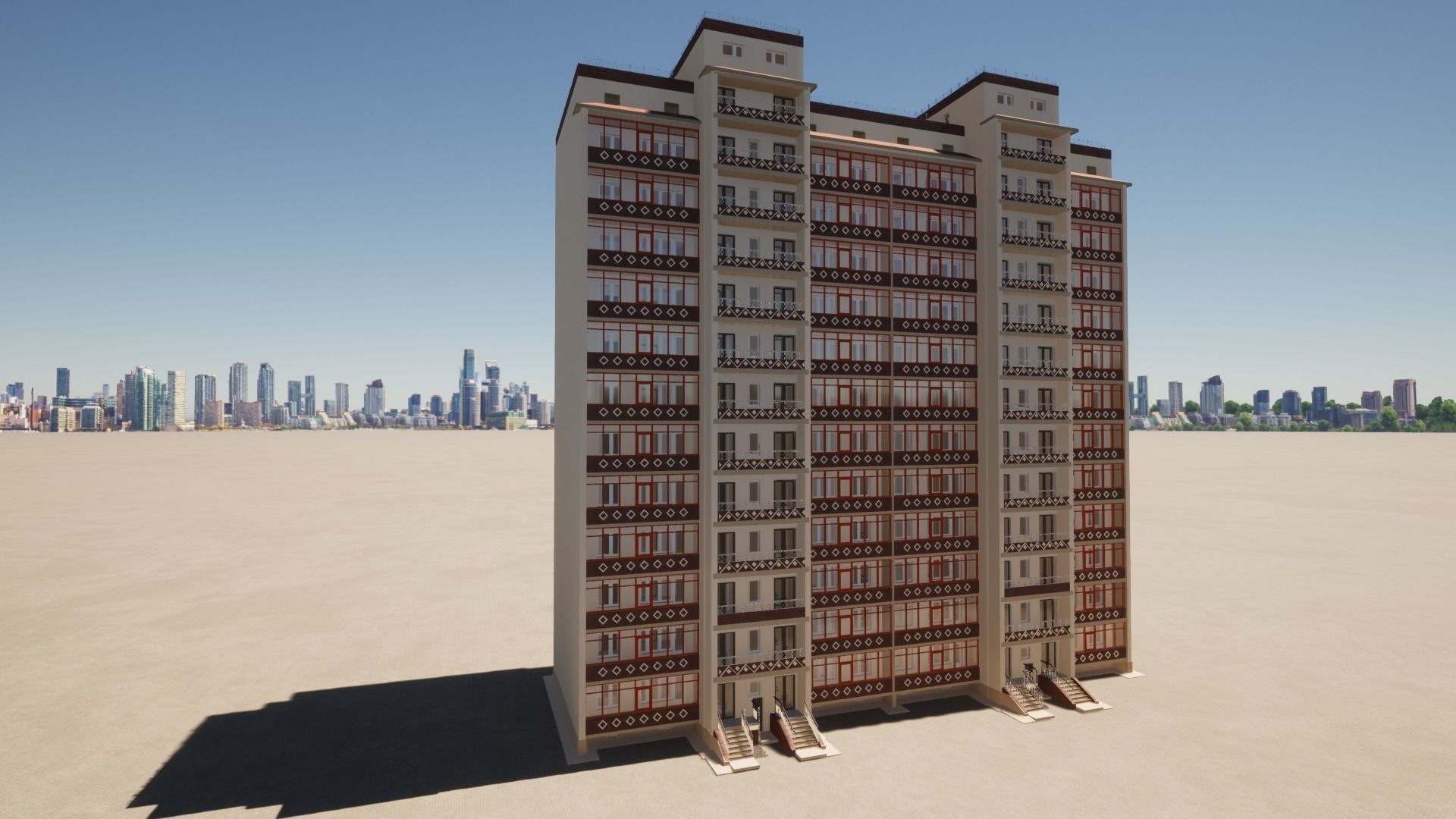  Residential Building 3D model_2