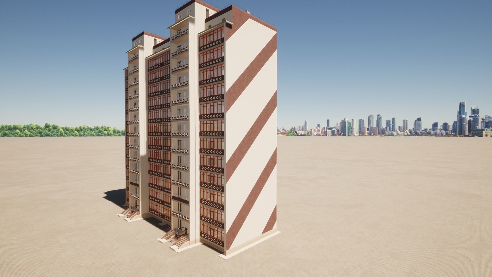  Residential Building 3D model_7