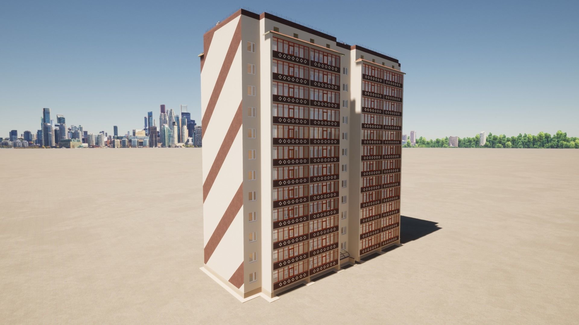  Residential Building 3D model_8