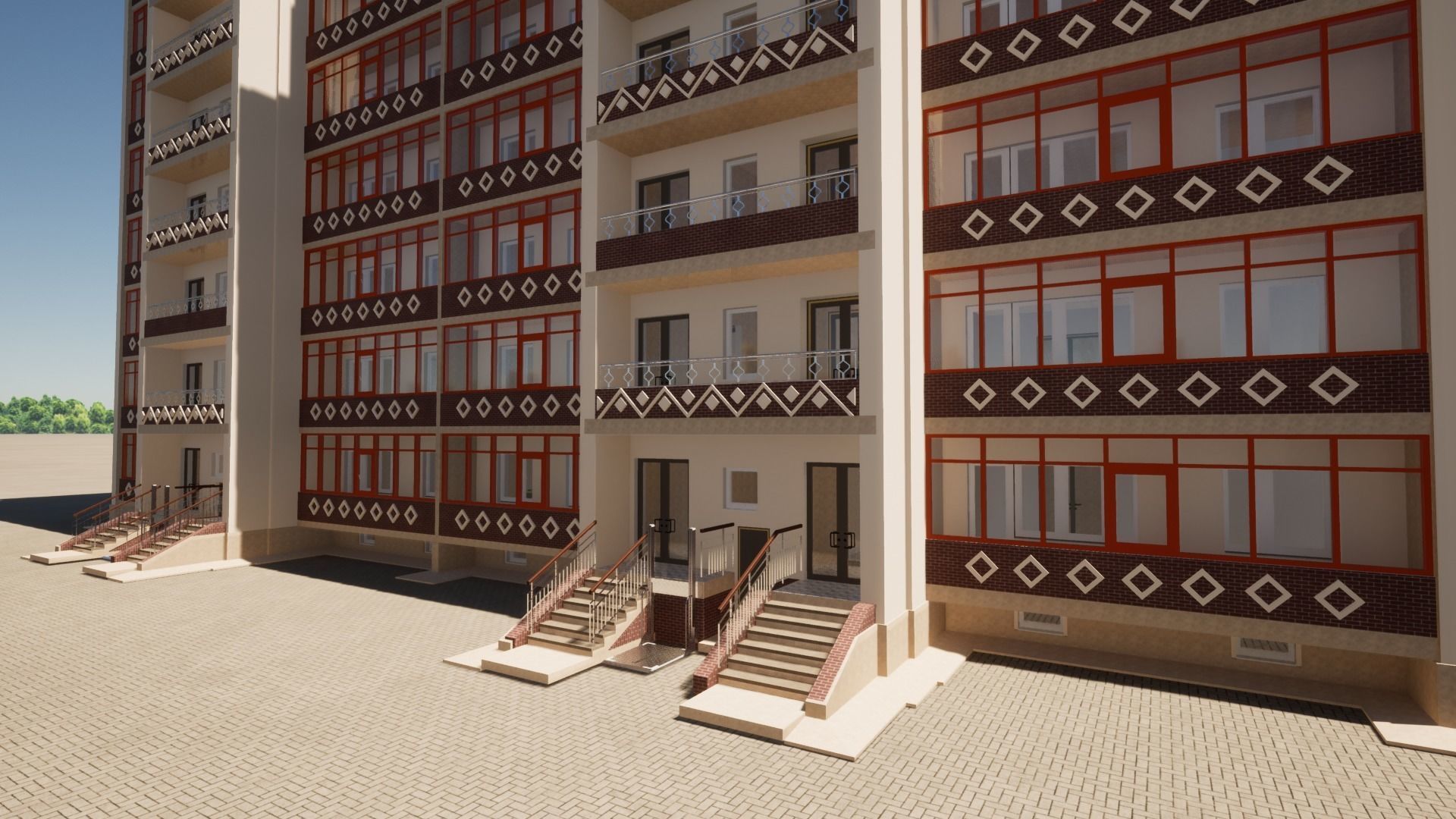  Residential Building 3D model_4