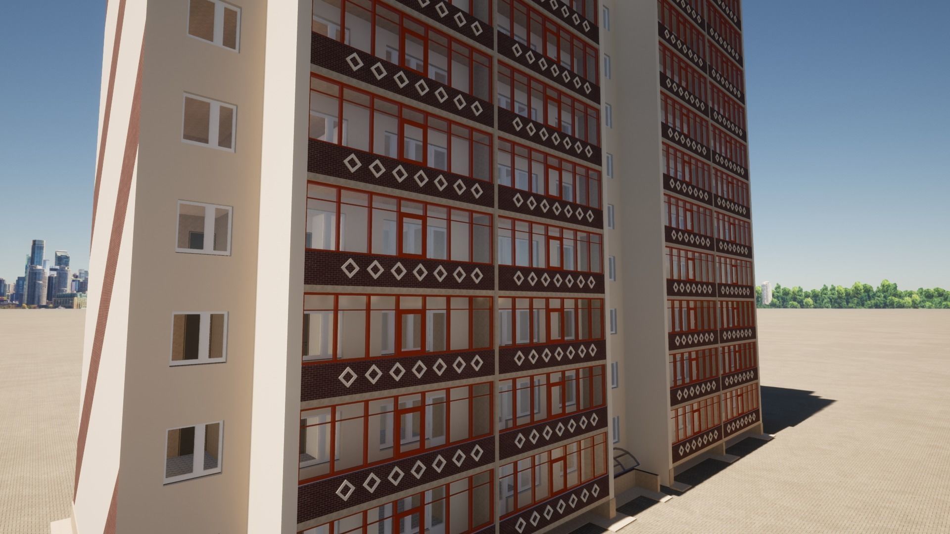  Residential Building 3D model_9
