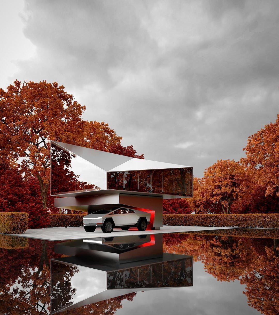 TESLA CYBERTRUCK House Revit 3D Model Low-poly 3D model_2