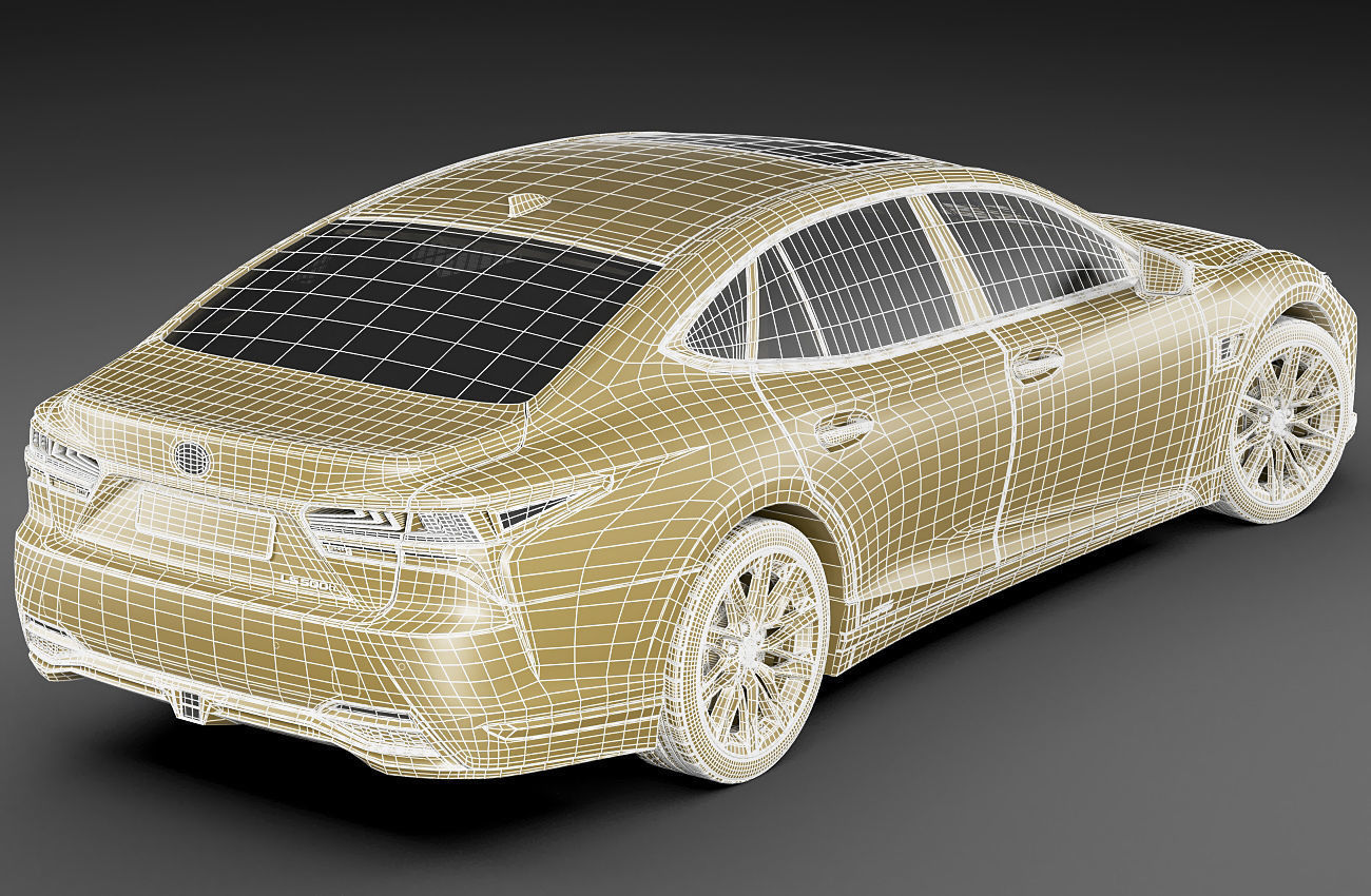 Lexus LS500 2021 hybrid and F-sport 3D model_47