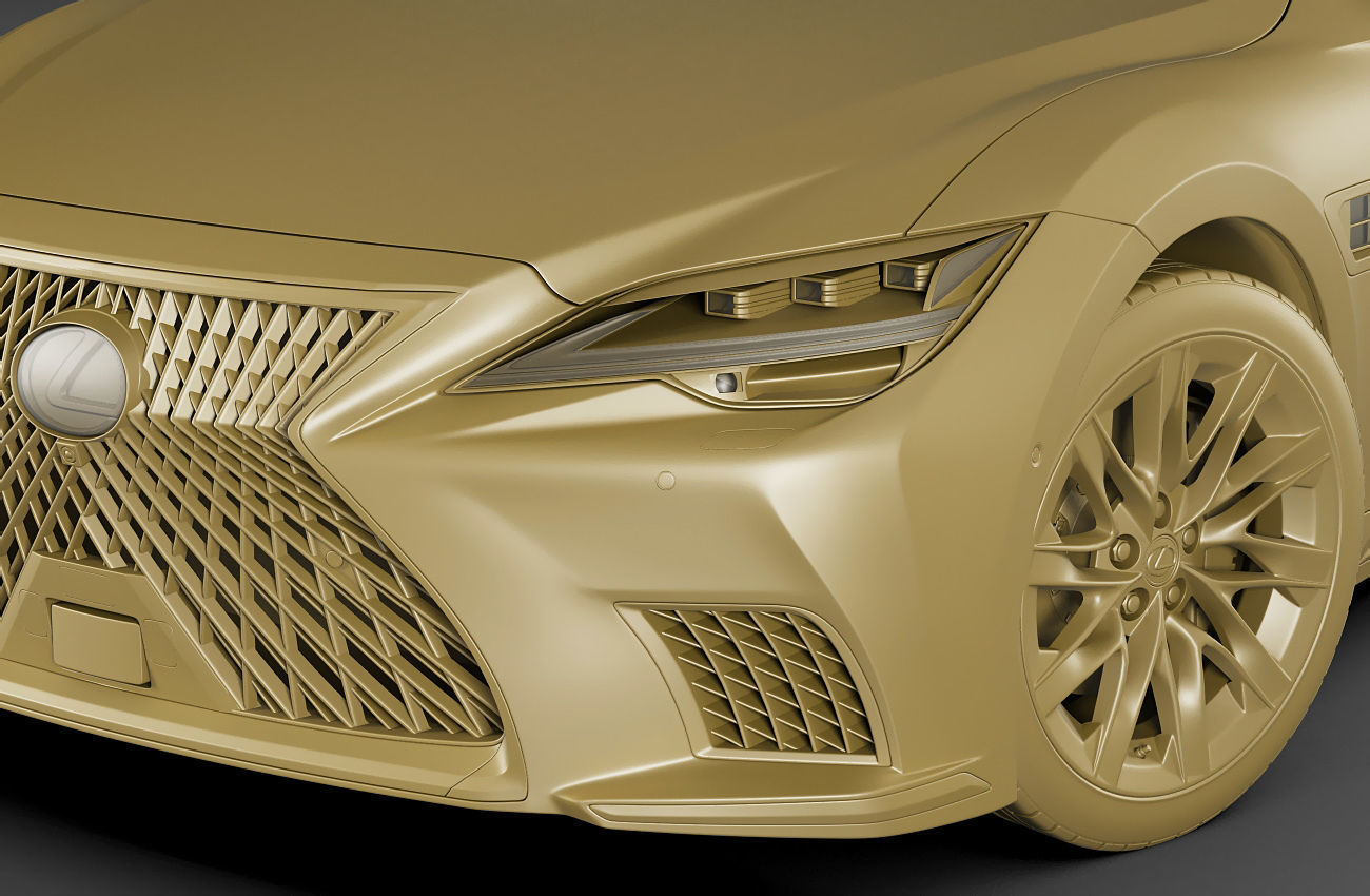 Lexus LS500 2021 hybrid and F-sport 3D model_41
