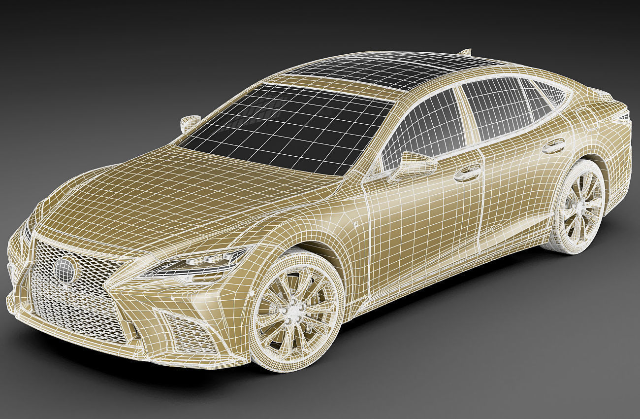 Lexus LS500 2021 hybrid and F-sport 3D model_46