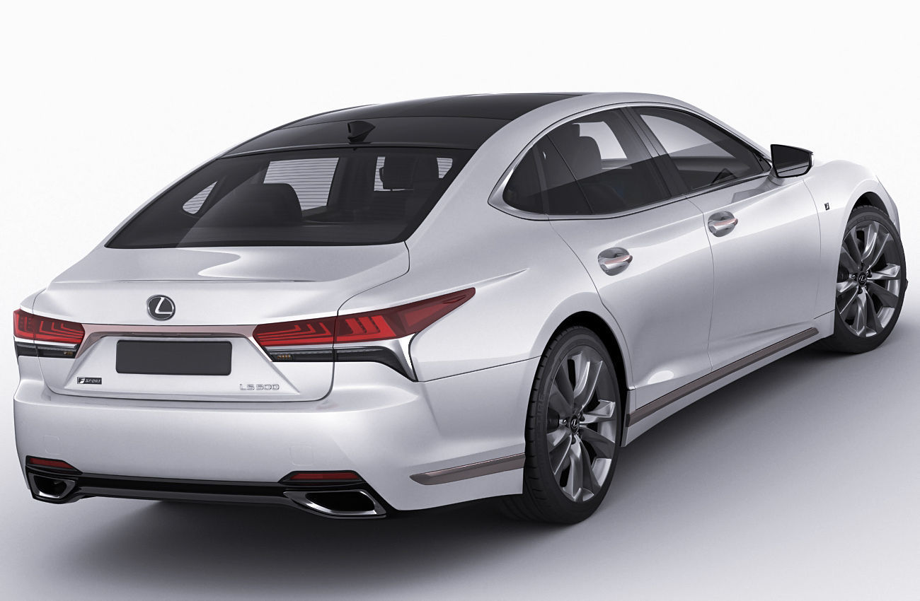 Lexus LS500 2021 hybrid and F-sport 3D model_4