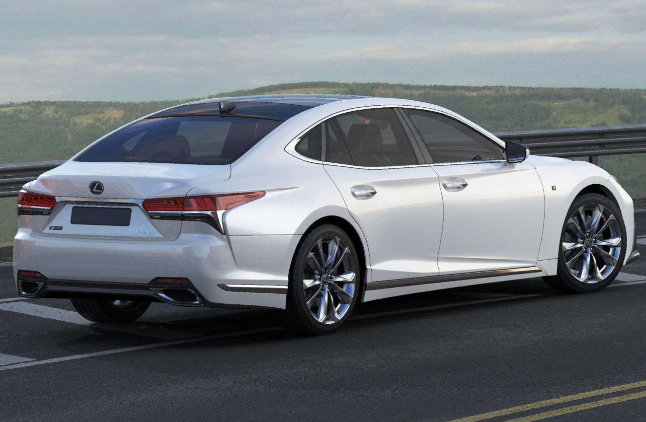 Lexus LS500 2021 hybrid and F-sport 3D model_36