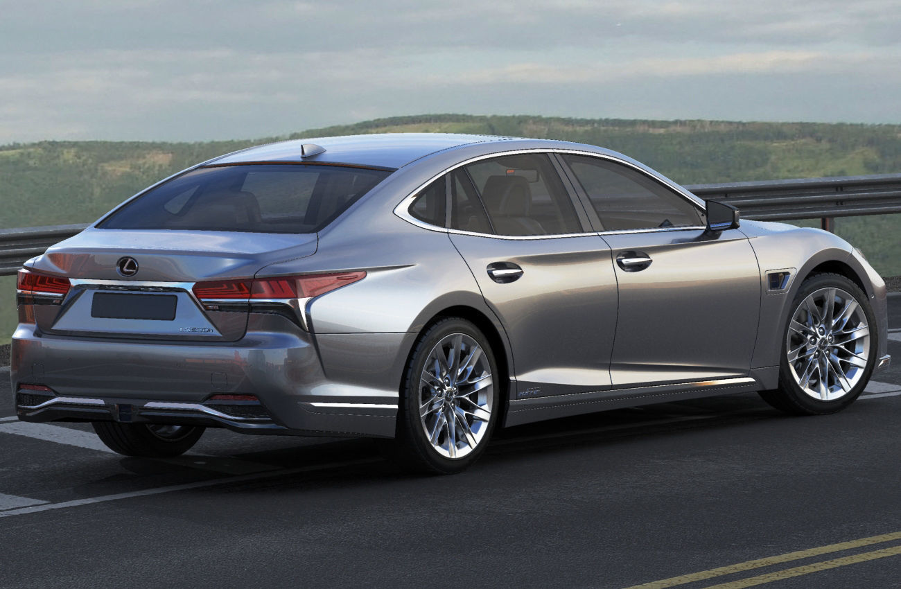 Lexus LS500 2021 hybrid and F-sport 3D model_35