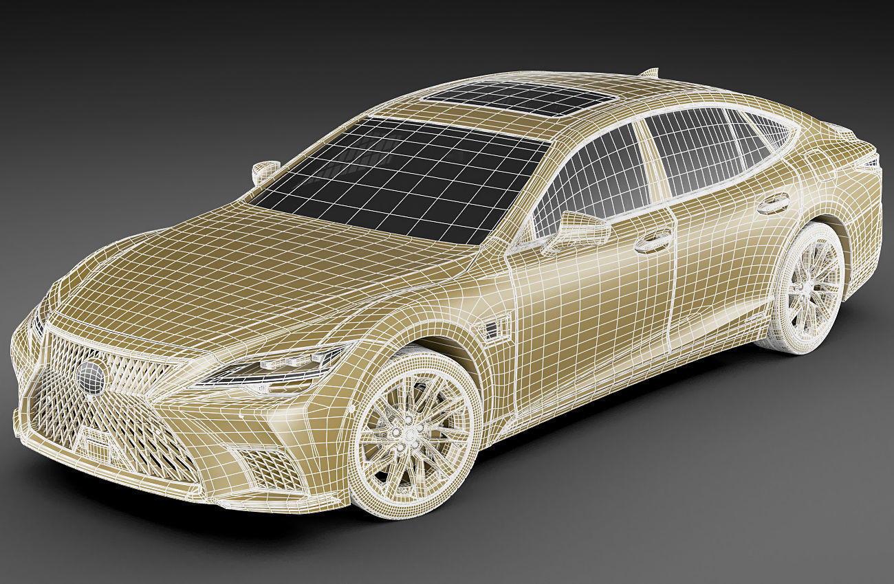 Lexus LS500 2021 hybrid and F-sport 3D model_45